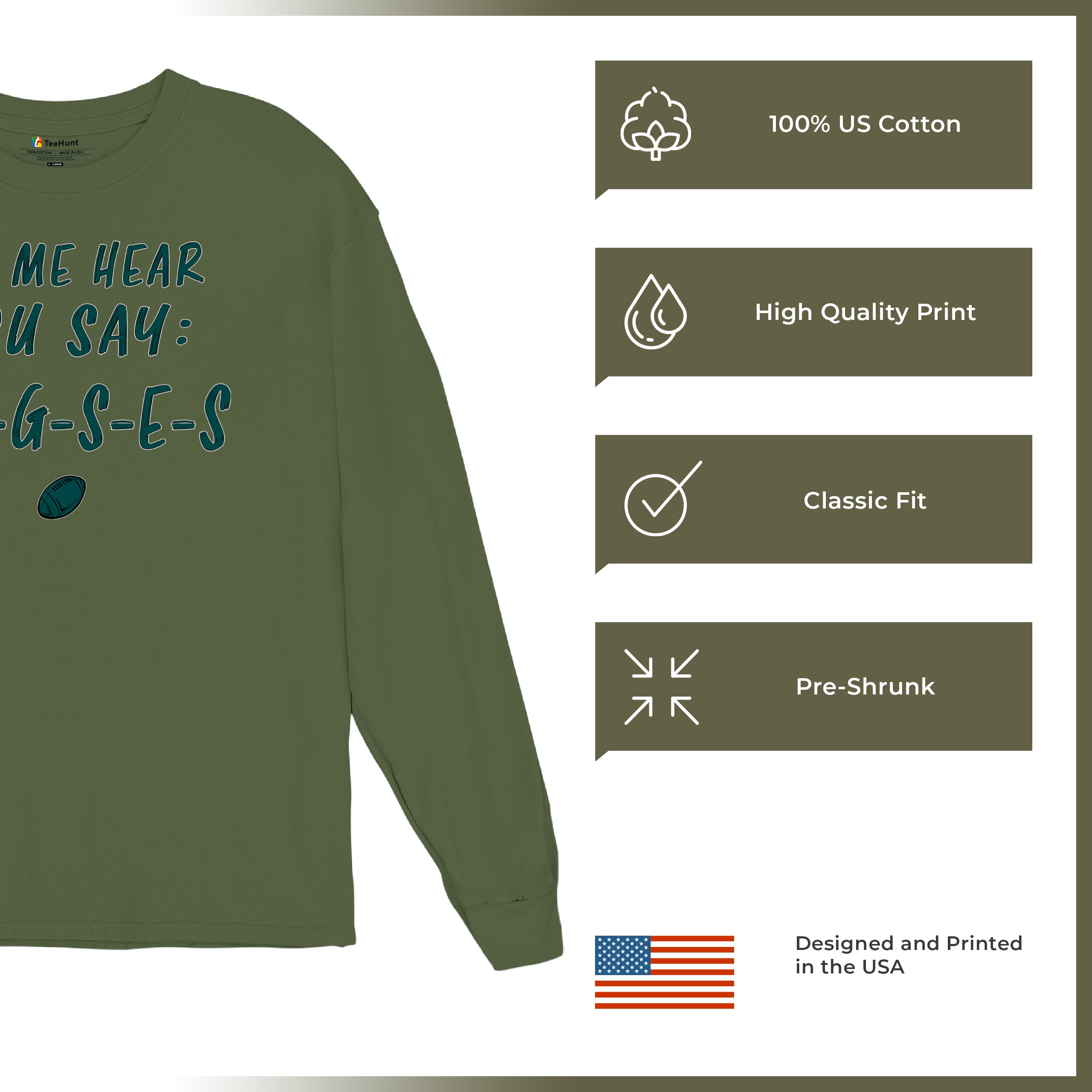Let Me Hear You Say E-L-G-S-E-S Langarm T-Shirt Philadelphia Philly Fan PA - Bild 62 von 84