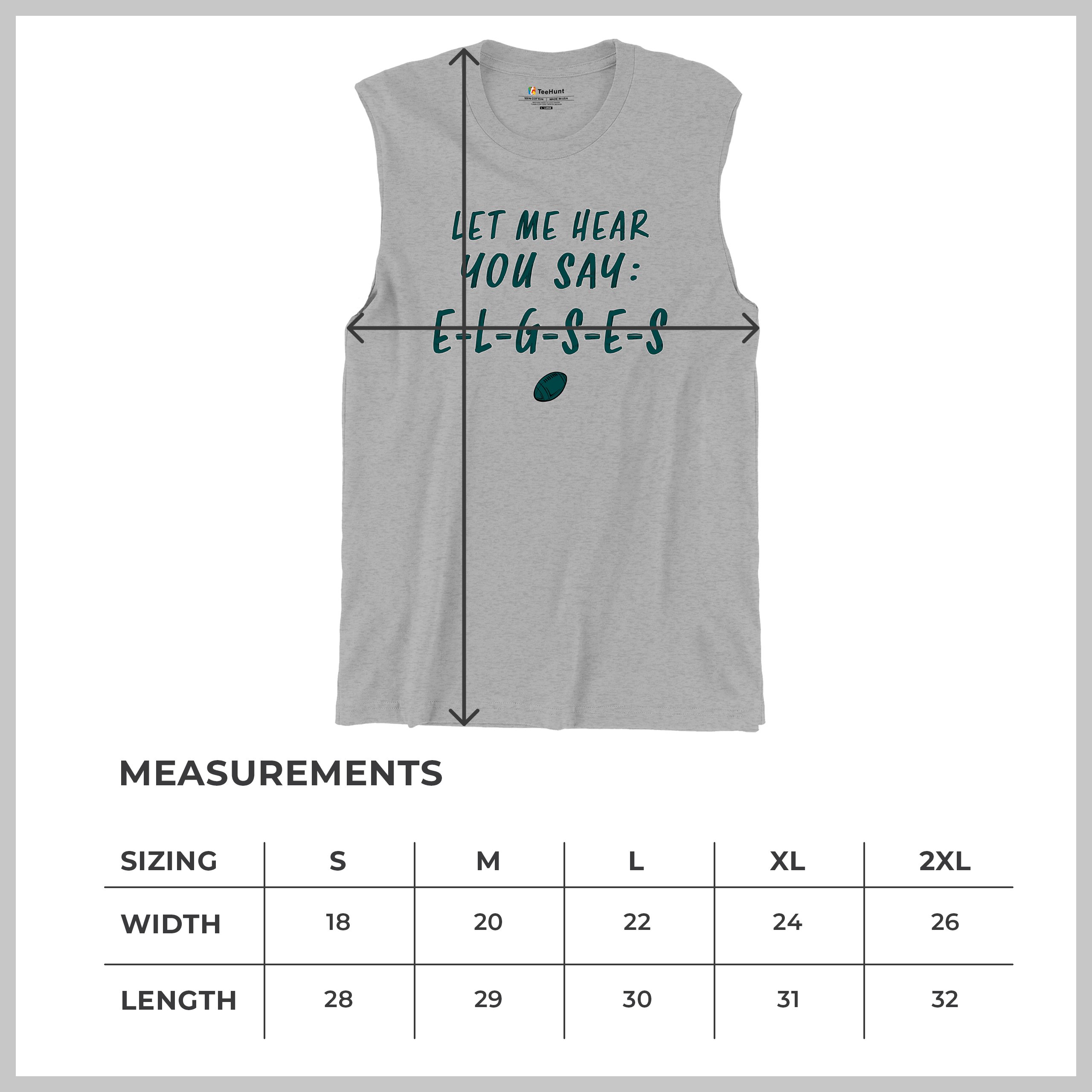 Let Me Hear You Say E-L-G-S-E-S Muskelshirt Philadelphia Philly Fan PA Herren - Bild 21 von 49