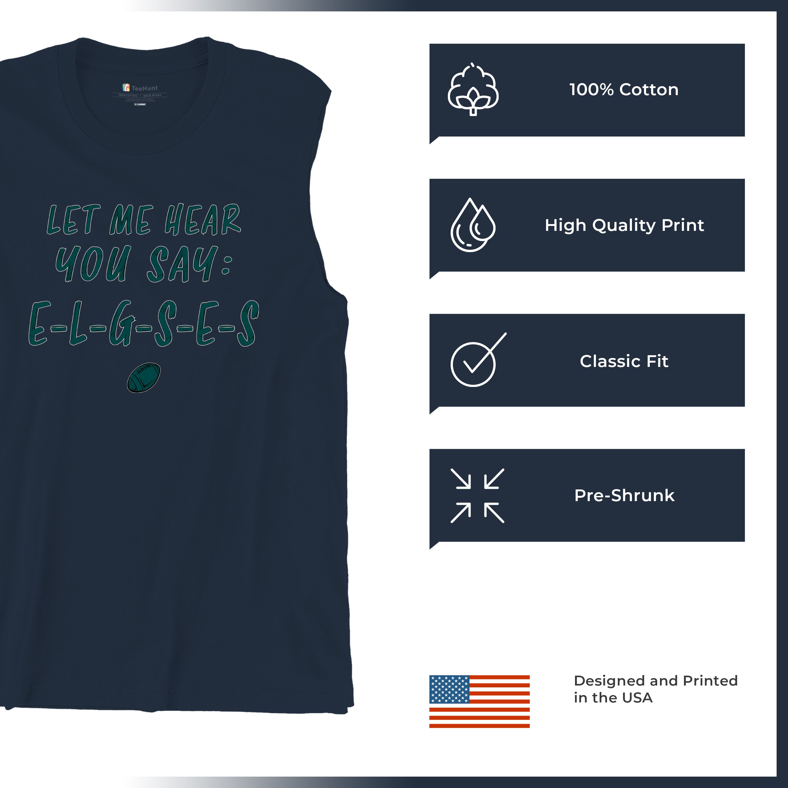 Let Me Hear You Say E-L-G-S-E-S Muskelshirt Philadelphia Philly Fan PA Herren - Bild 41 von 49