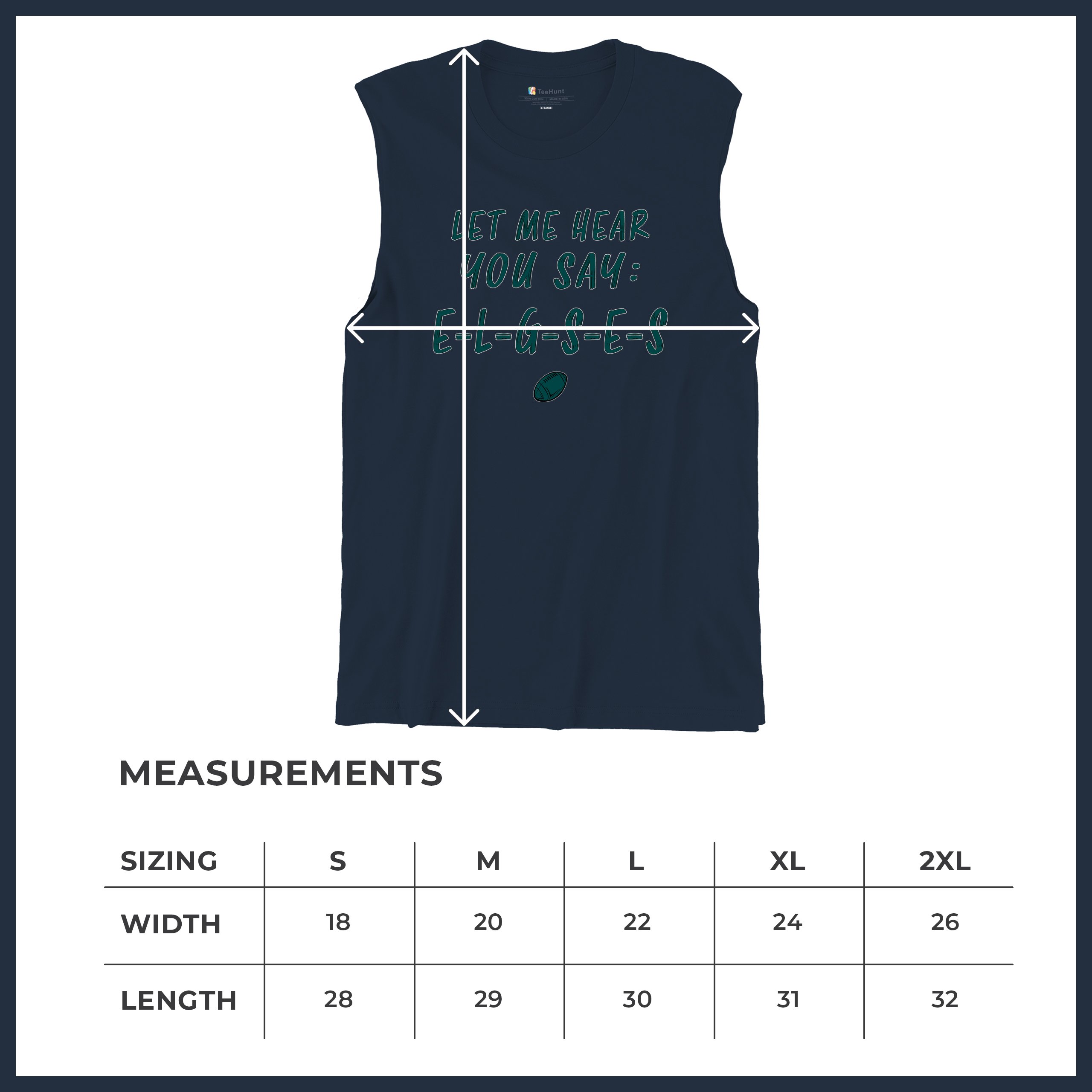 Let Me Hear You Say E-L-G-S-E-S Muskelshirt Philadelphia Philly Fan PA Herren - Bild 42 von 49