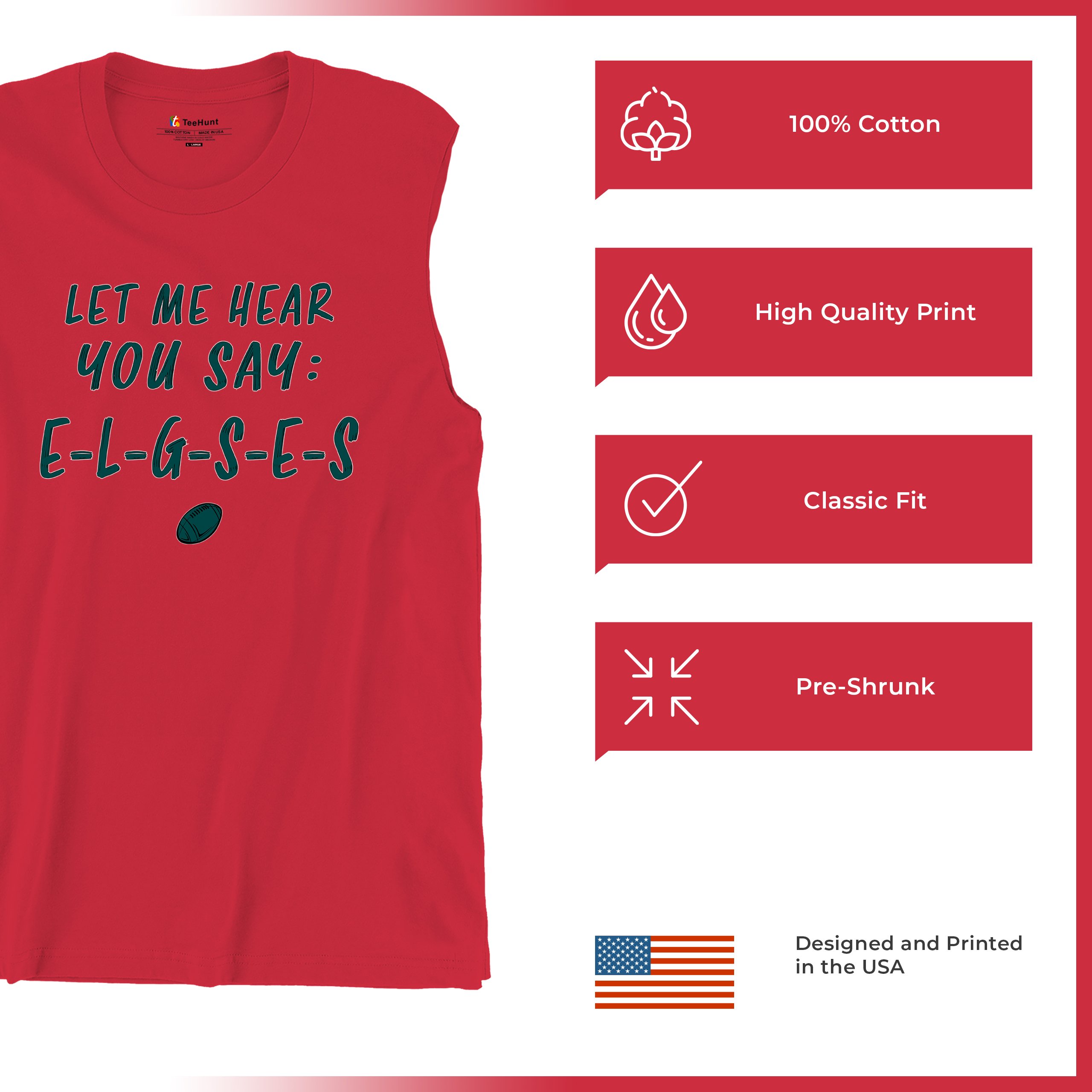 Let Me Hear You Say E-L-G-S-E-S Muskelshirt Philadelphia Philly Fan PA Herren - Bild 27 von 49