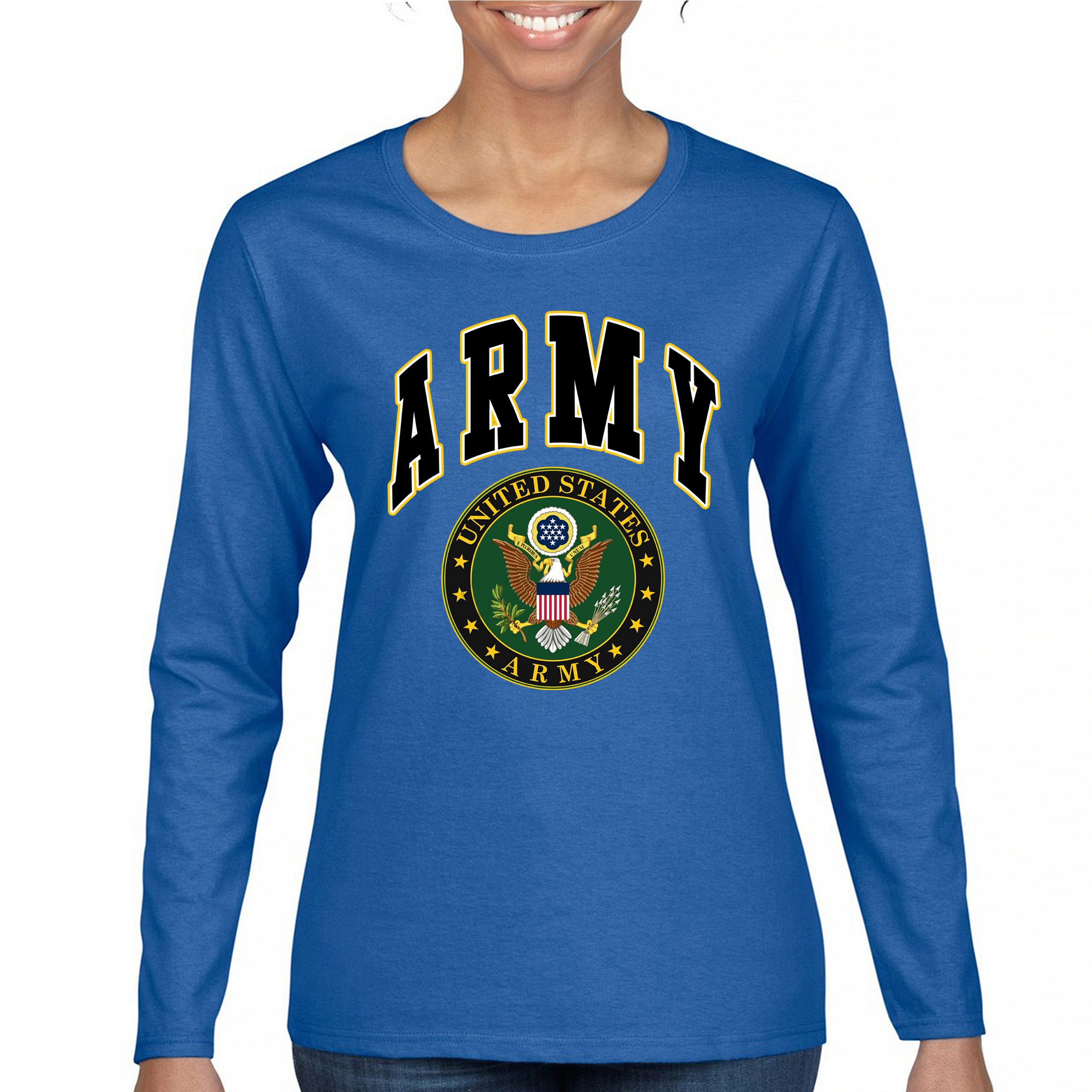 United States Army Long Sleeve T-Shirt Army Crest Patriotic