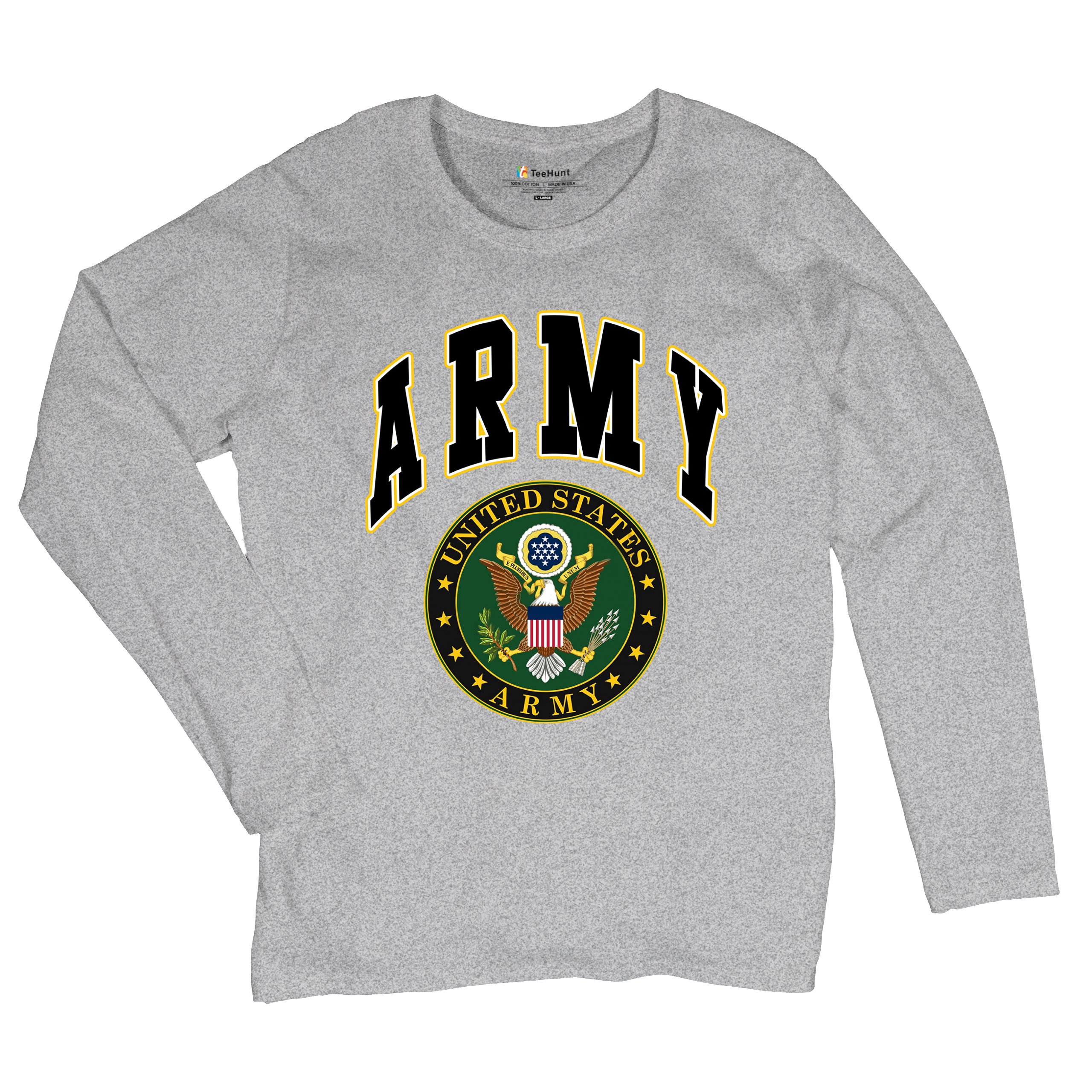 United States Army Long Sleeve T-Shirt Army Crest Patriotic