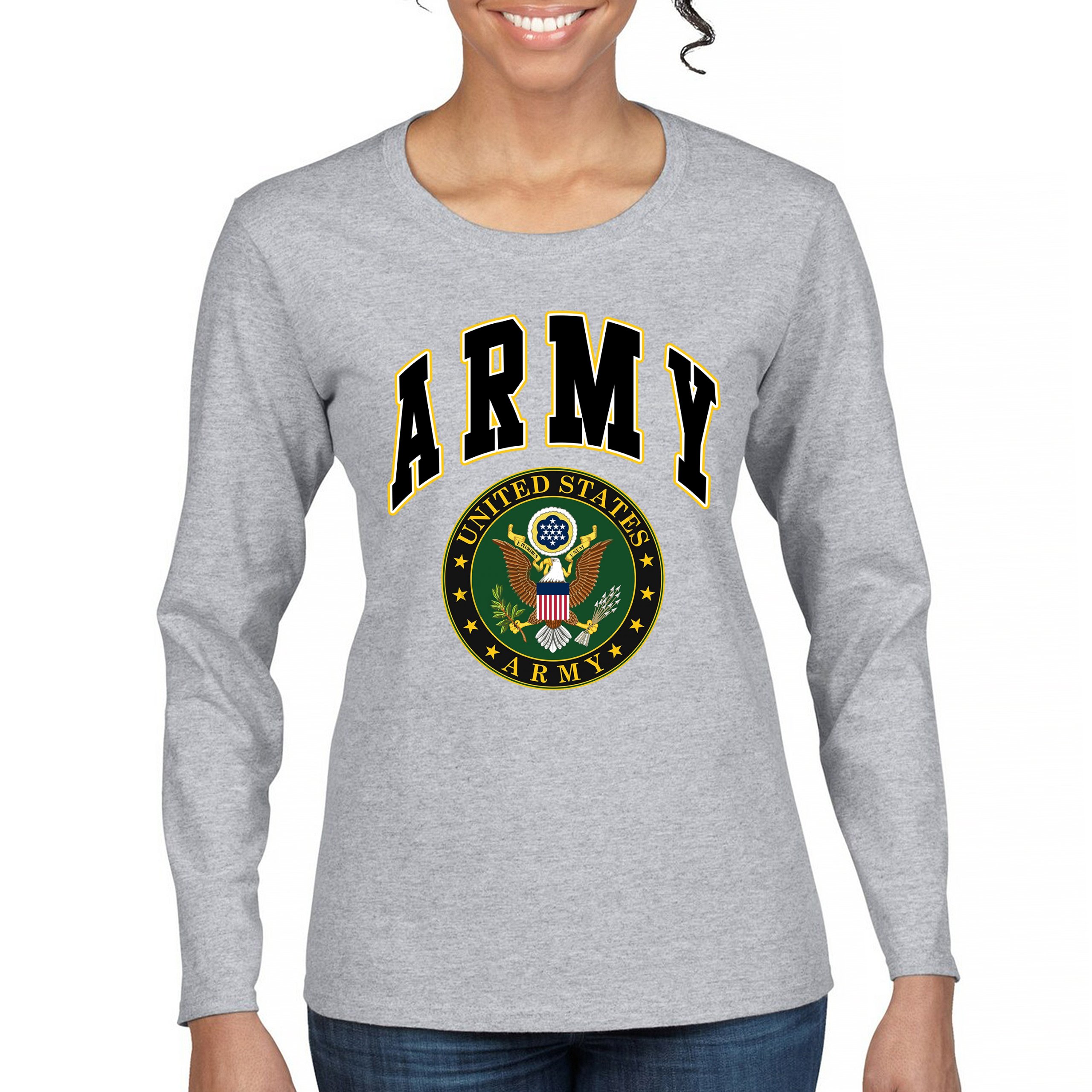 United States Army Long Sleeve T-Shirt Army Crest Patriotic