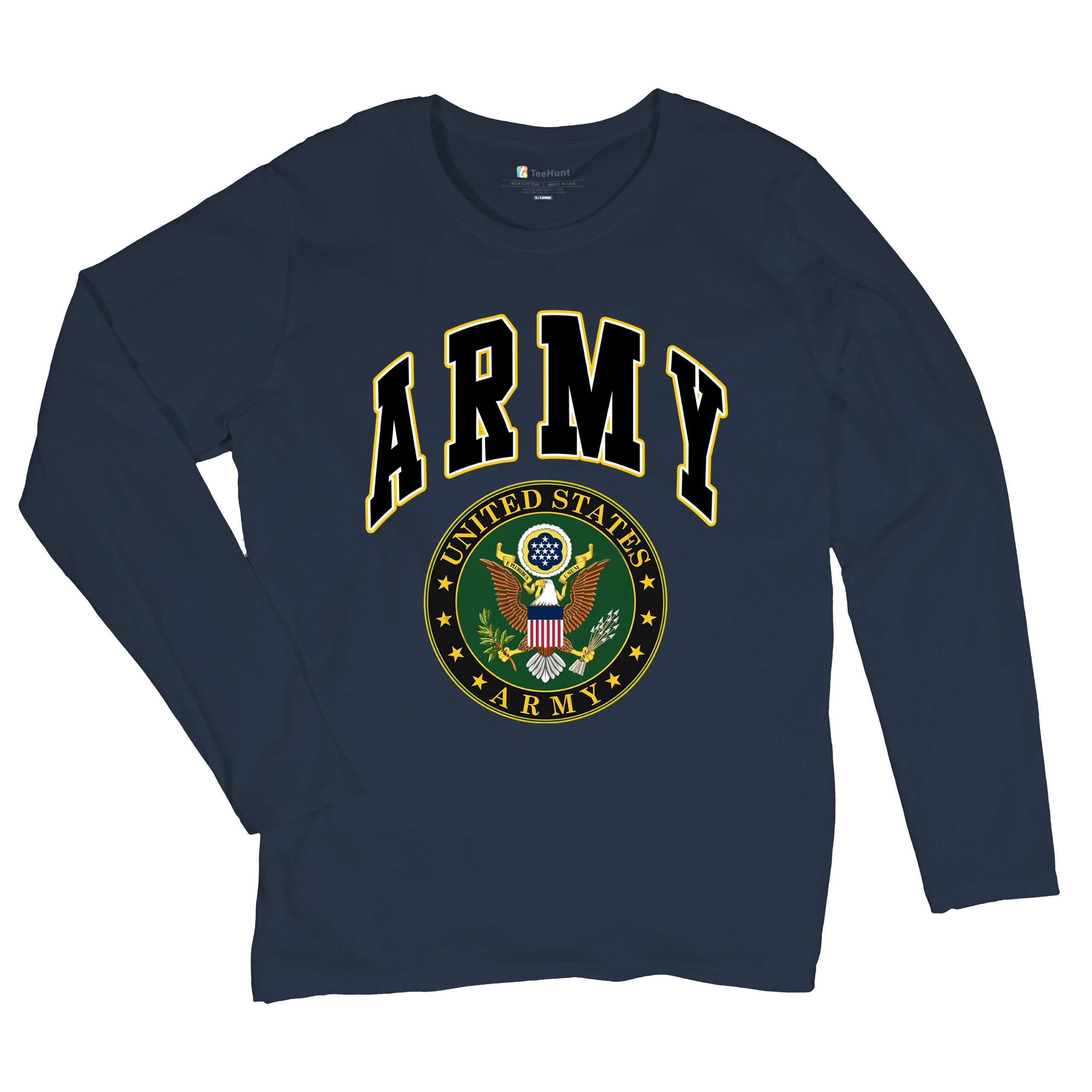 United States Army Long Sleeve T-Shirt Army Crest Patriotic