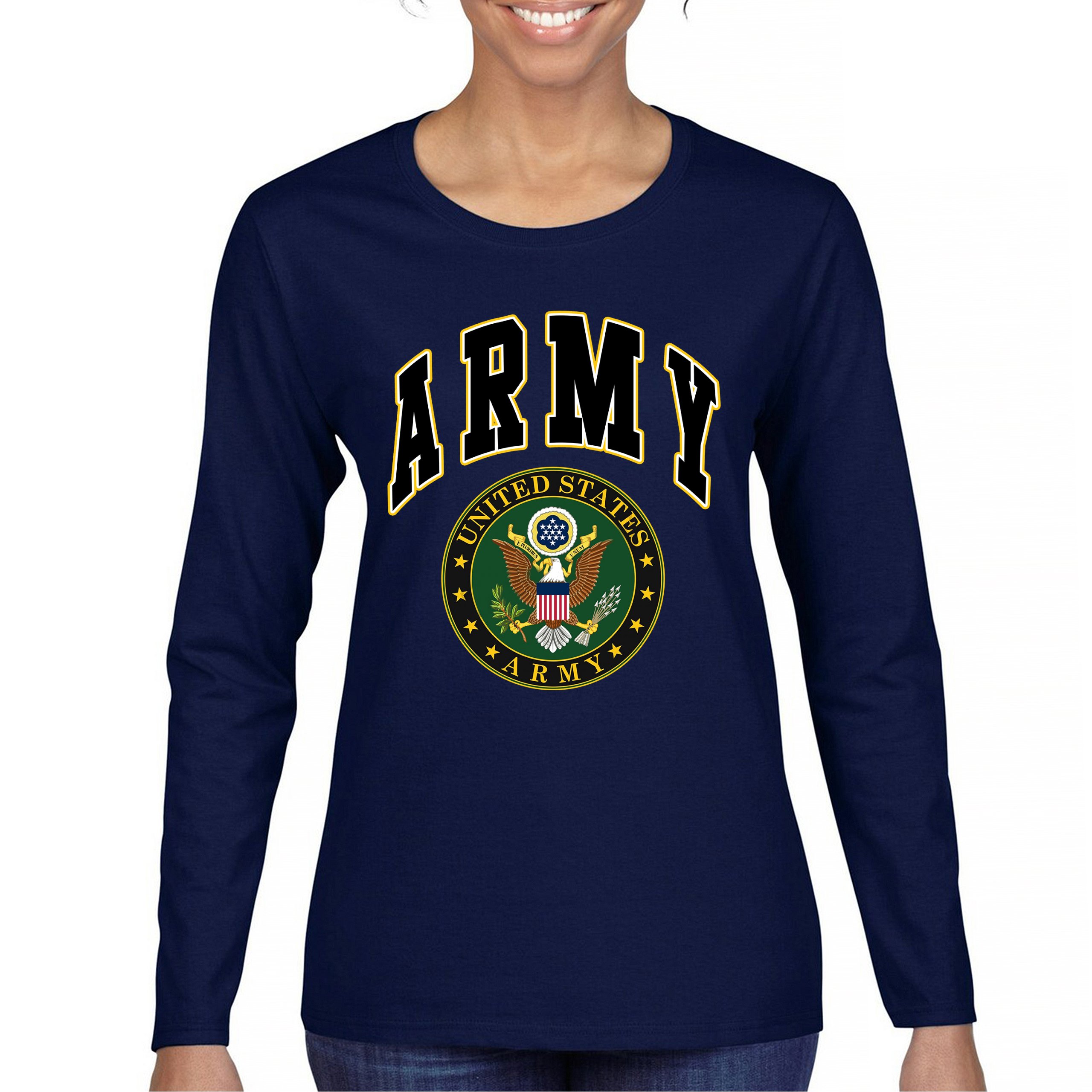 United States Army Long Sleeve T-Shirt Army Crest Patriotic