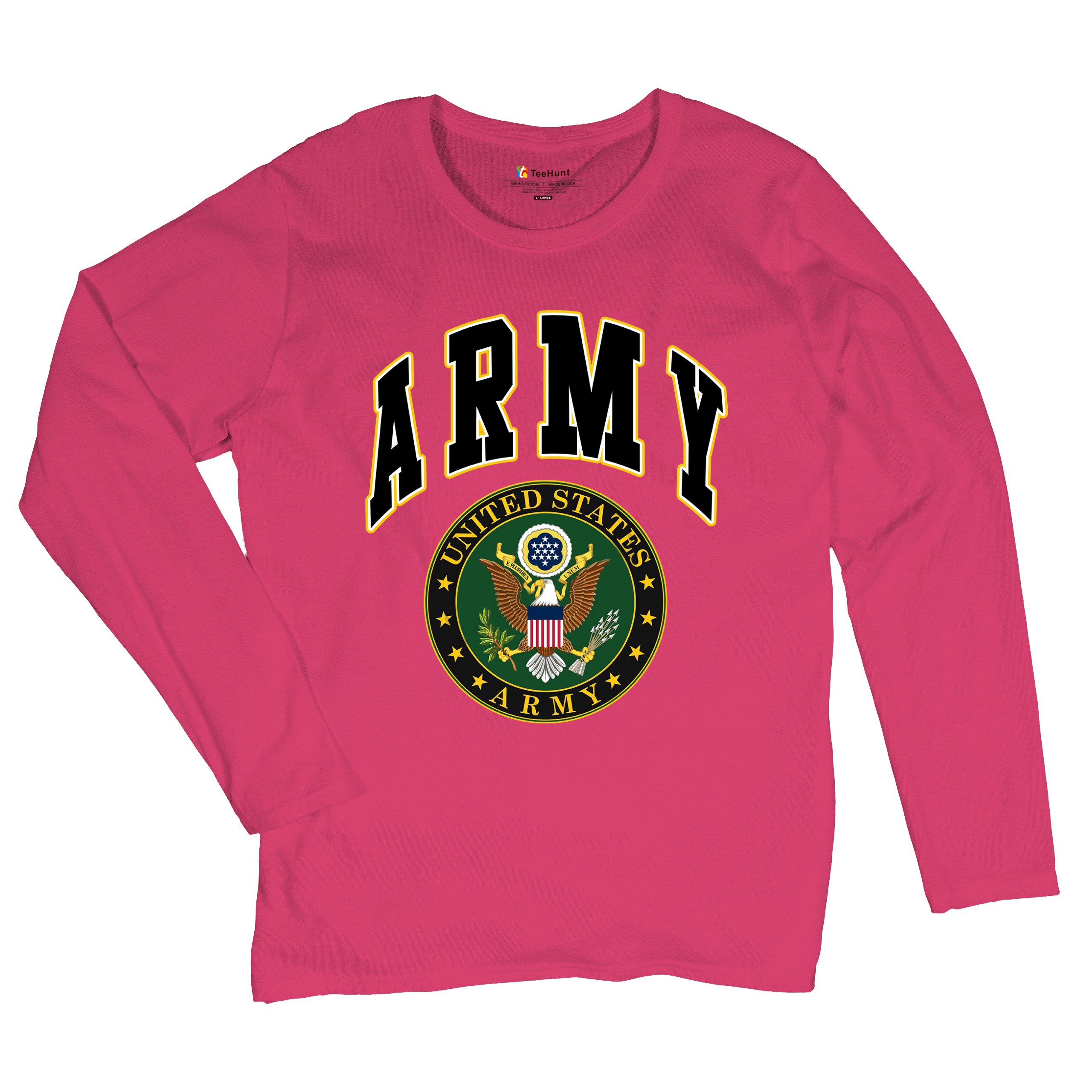 United States Army Long Sleeve T-Shirt Army Crest Patriotic