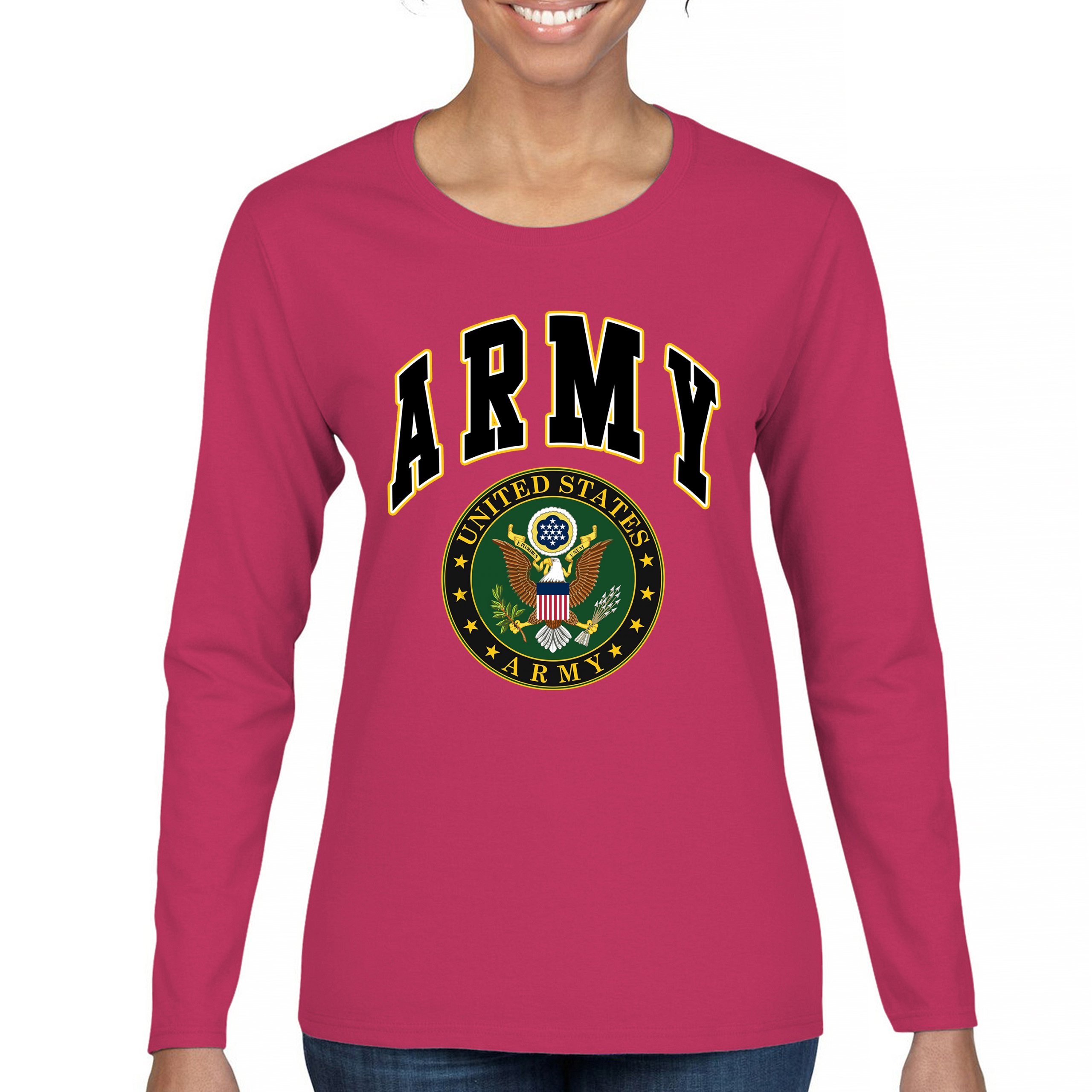 United States Army Long Sleeve T-Shirt Army Crest Patriotic