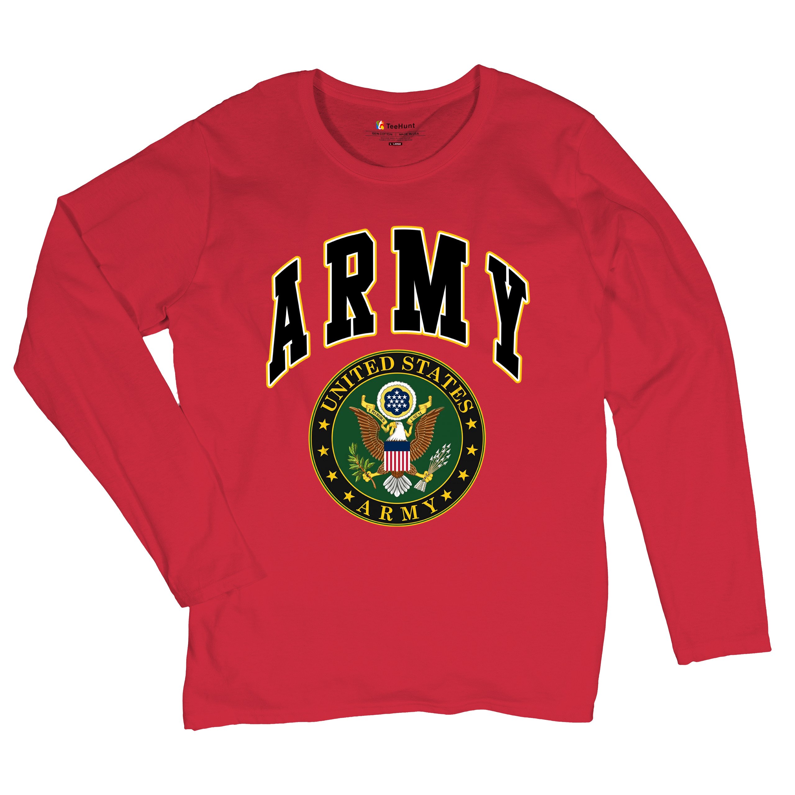 United States Army Long Sleeve T-Shirt Army Crest Patriotic