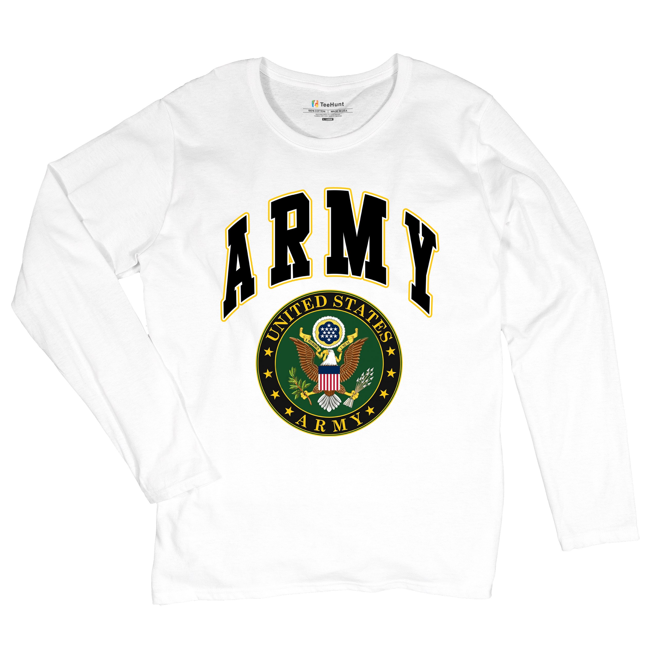 United States Army Long Sleeve T-Shirt Army Crest Patriotic