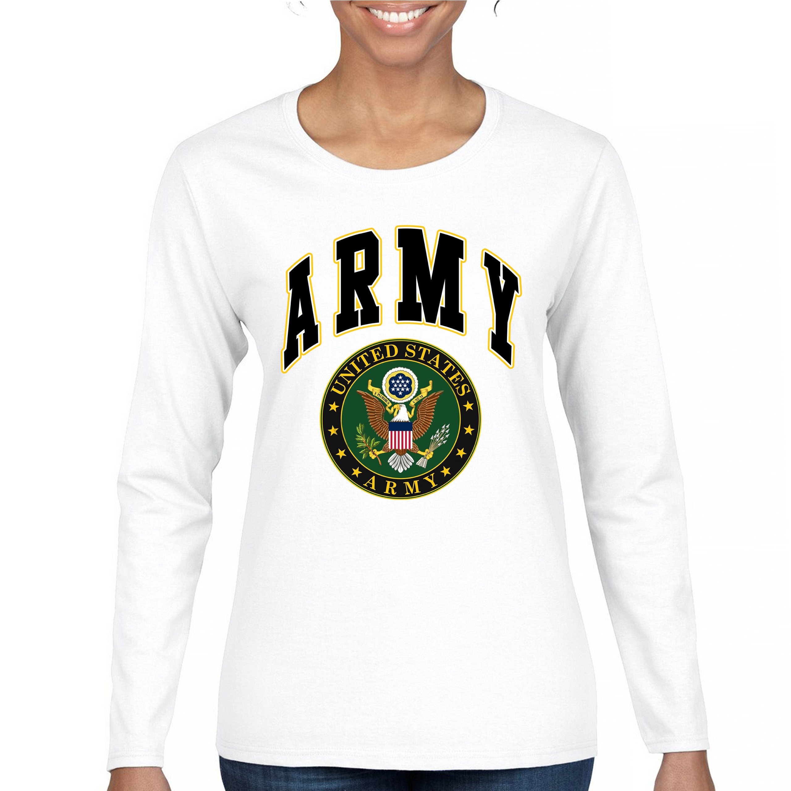 United States Army Long Sleeve T-Shirt Army Crest Patriotic