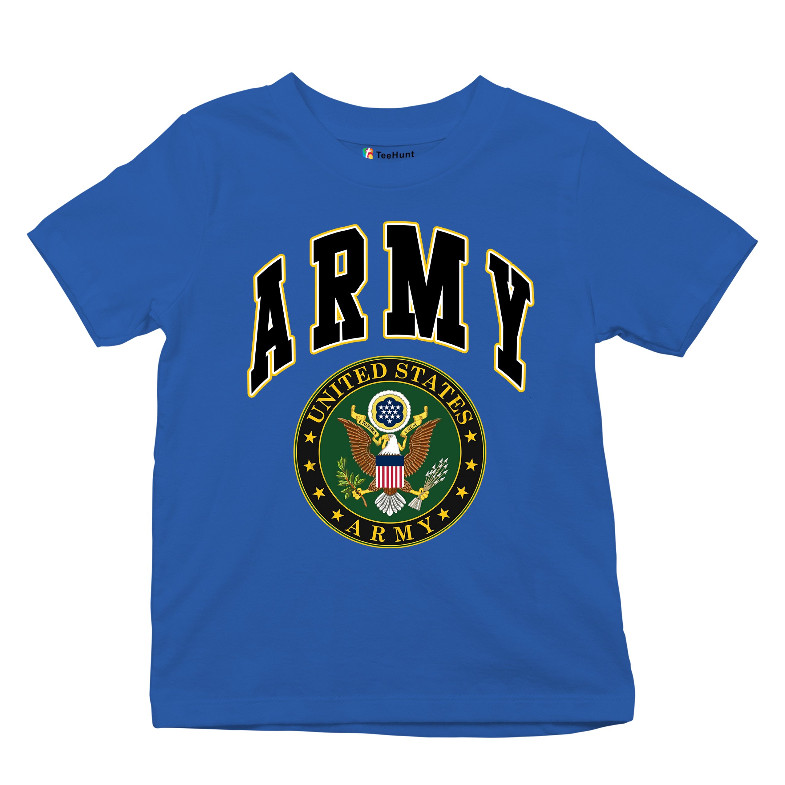 United States Army Youth T-Shirt Army Crest Patriotic Tee - Picture 47 of 56