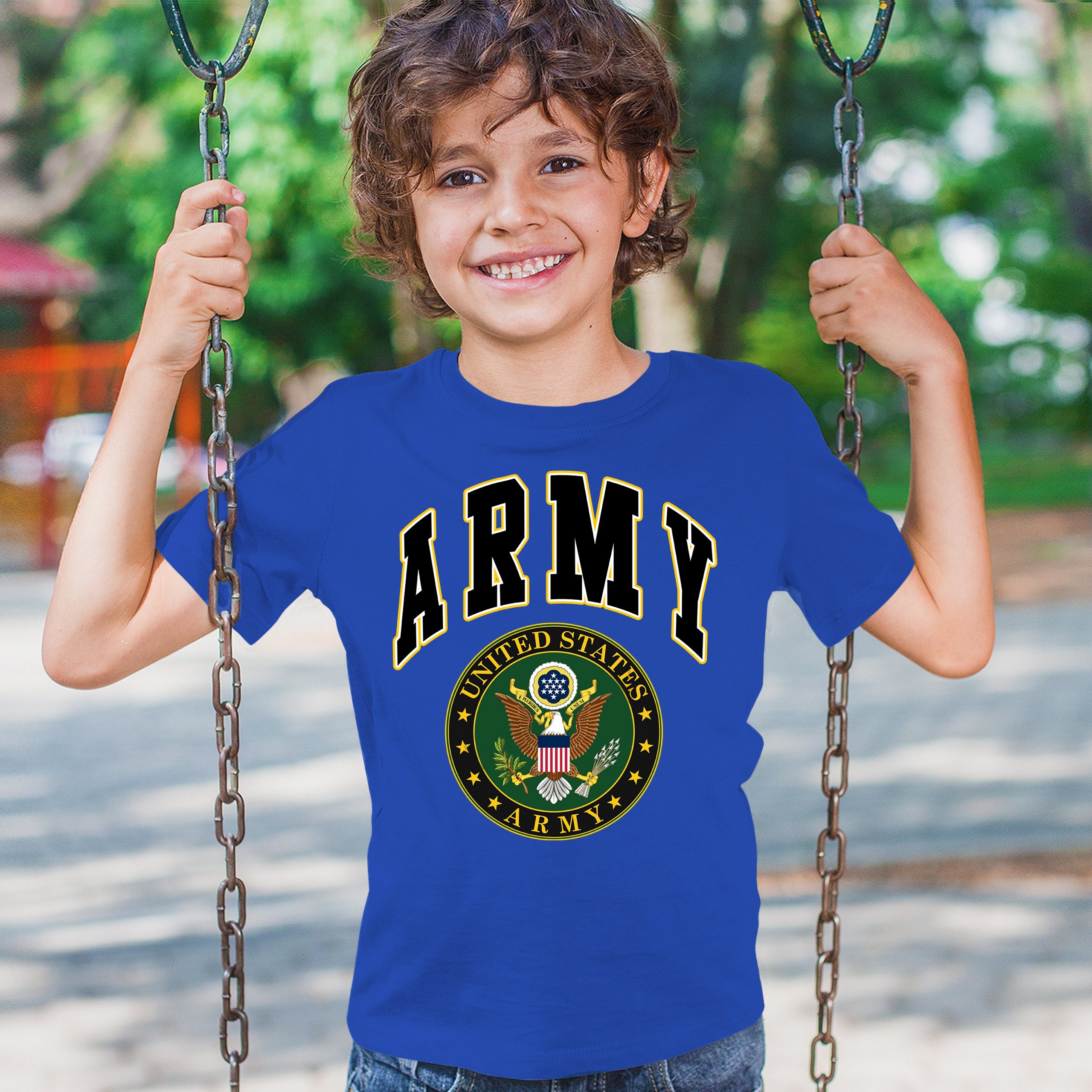 United States Army Youth T-Shirt Army Crest Patriotic Tee - Picture 46 of 56