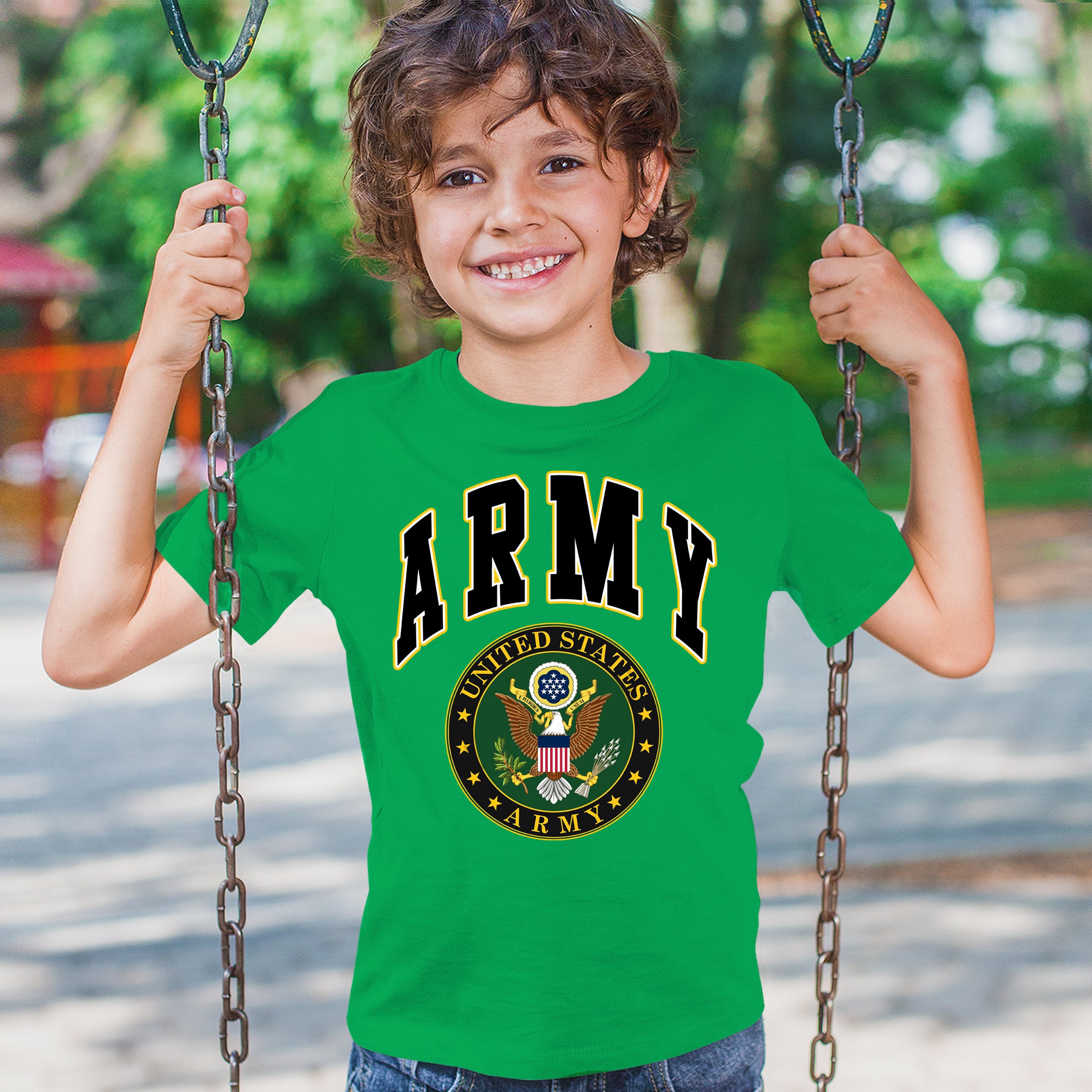 United States Army Youth T-Shirt Army Crest Patriotic Tee - Picture 39 of 56