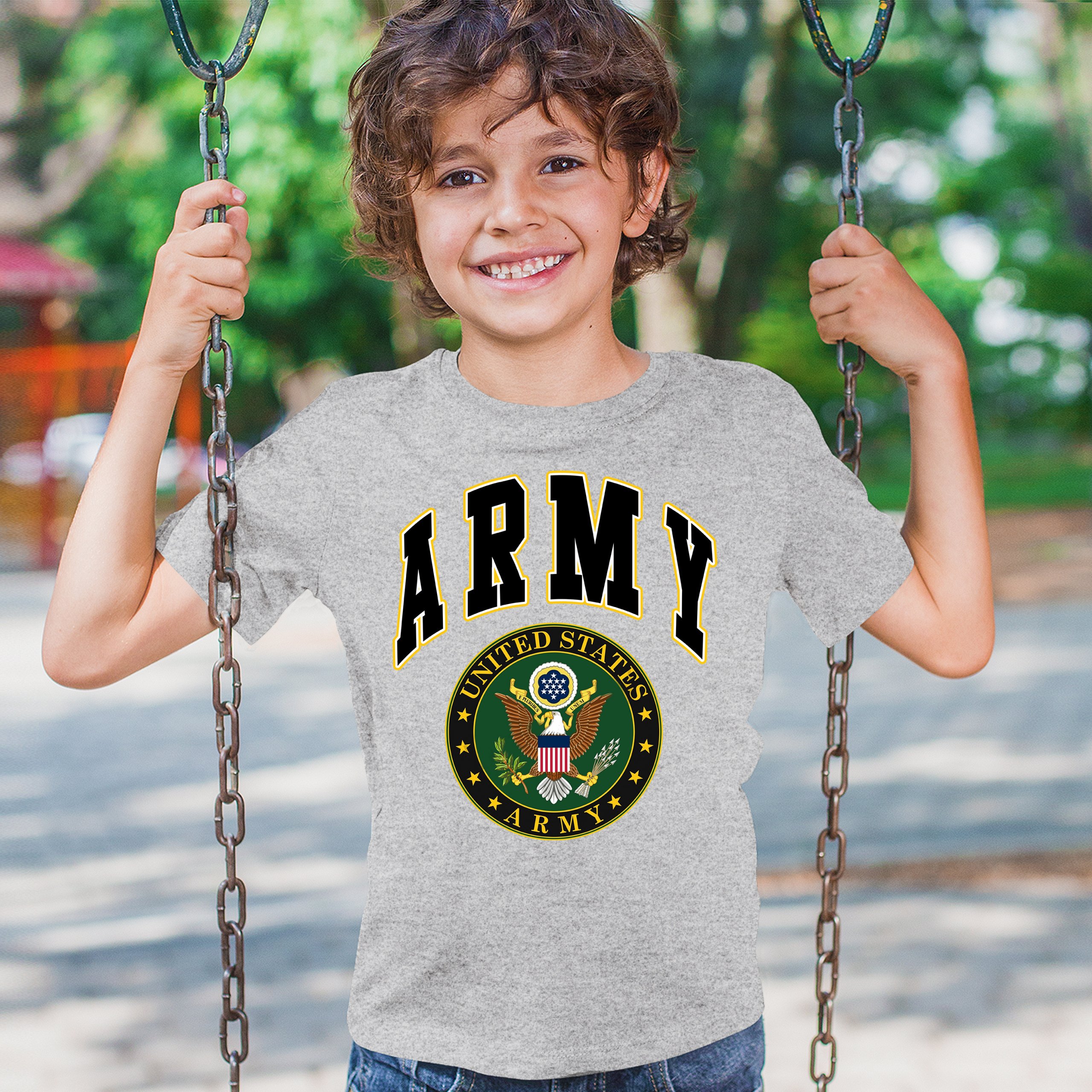 United States Army Youth T-Shirt Army Crest Patriotic Tee - Picture 25 of 56