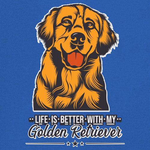 Life is Better With My Golden Retriever Women's V-Neck T-shirt Dog Owner Tee - Picture 59 of 77