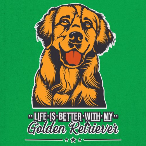 Life is Better With My Golden Retriever Women's V-Neck T-shirt Dog Owner Tee - Picture 52 of 77