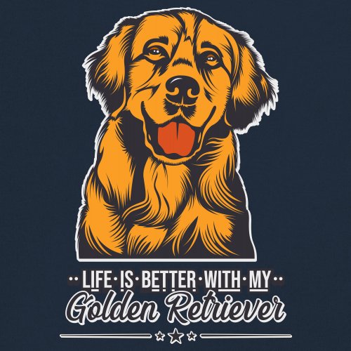 Life is Better With My Golden Retriever Women's V-Neck T-shirt Dog Owner Tee - Picture 45 of 77