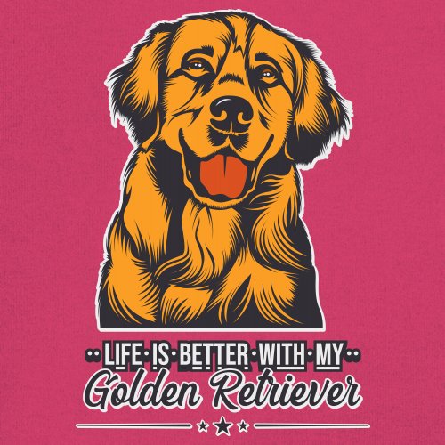 Life is Better With My Golden Retriever Women's V-Neck T-shirt Dog Owner Tee - Picture 66 of 77