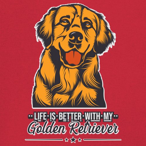 Life is Better With My Golden Retriever Women's V-Neck T-shirt Dog Owner Tee - Picture 38 of 77