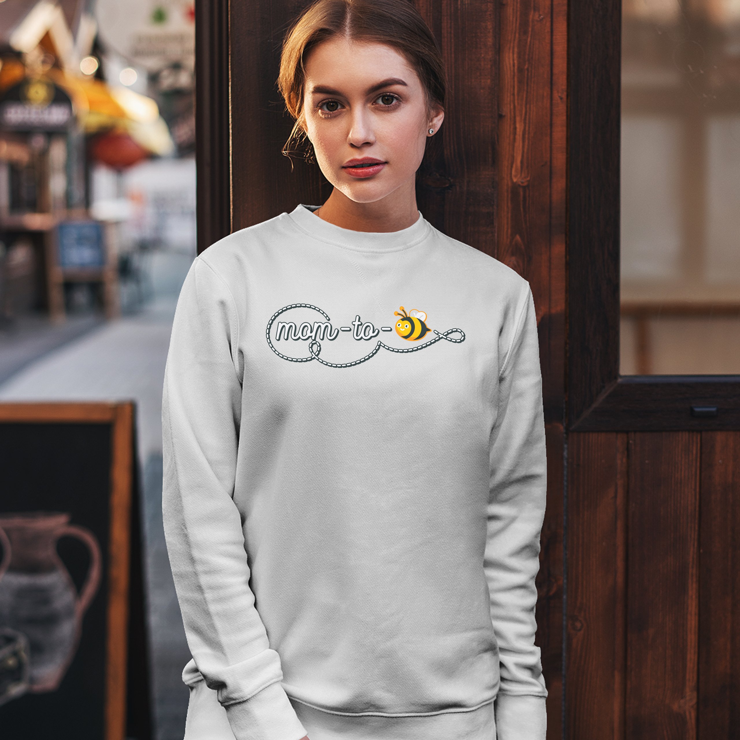 Mom to Bee Sweatshirt Pregnancy Announcement Maternity Mother's Day Crewneck - Picture 17 of 29