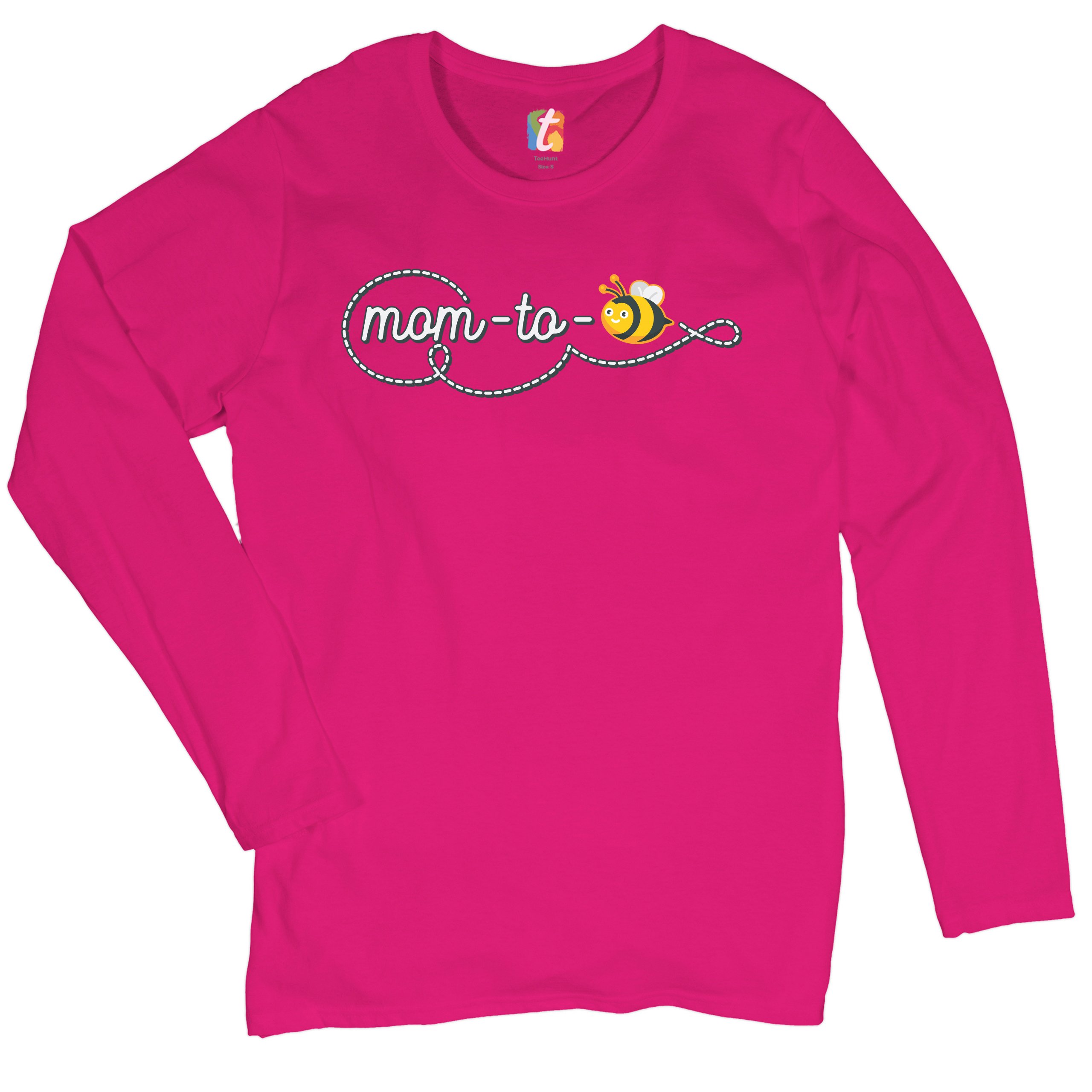 Mom to Bee Women's Long Sleeve T-shirt Pregnancy Announcement Mother's Day - Picture 26 of 29