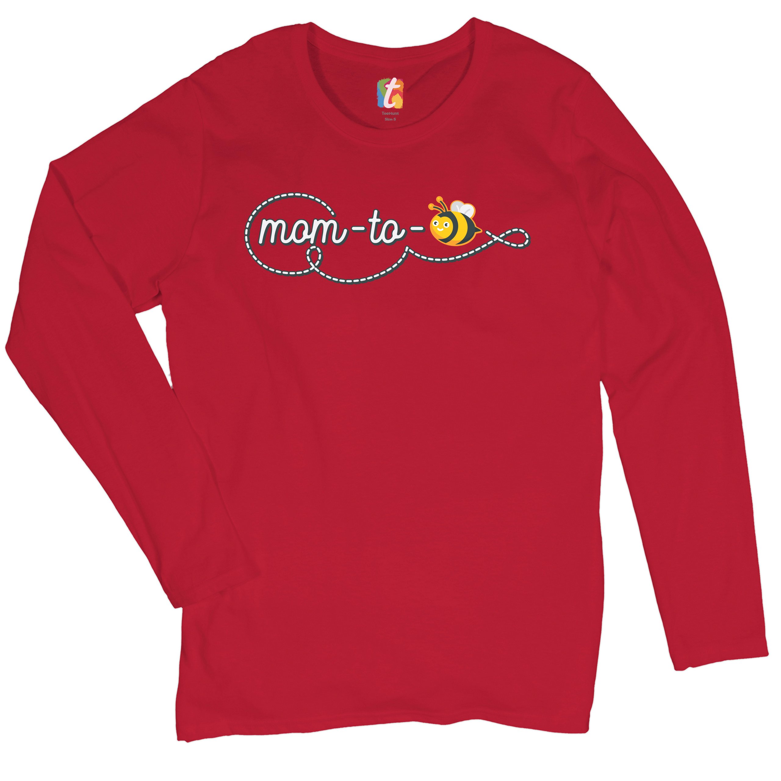 Mom to Bee Women's Long Sleeve T-shirt Pregnancy Announcement Mother's Day - Picture 10 of 29