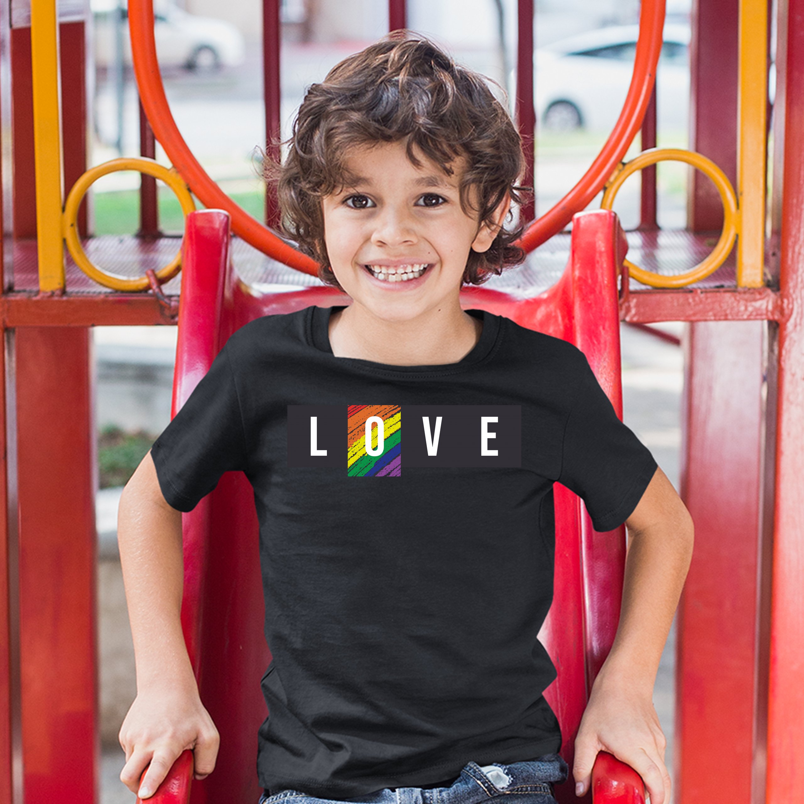 LOVE Youth T-shirt Gay Pride Rainbow LGBTQ Tolerance Equality Kids - Picture 9 of 29