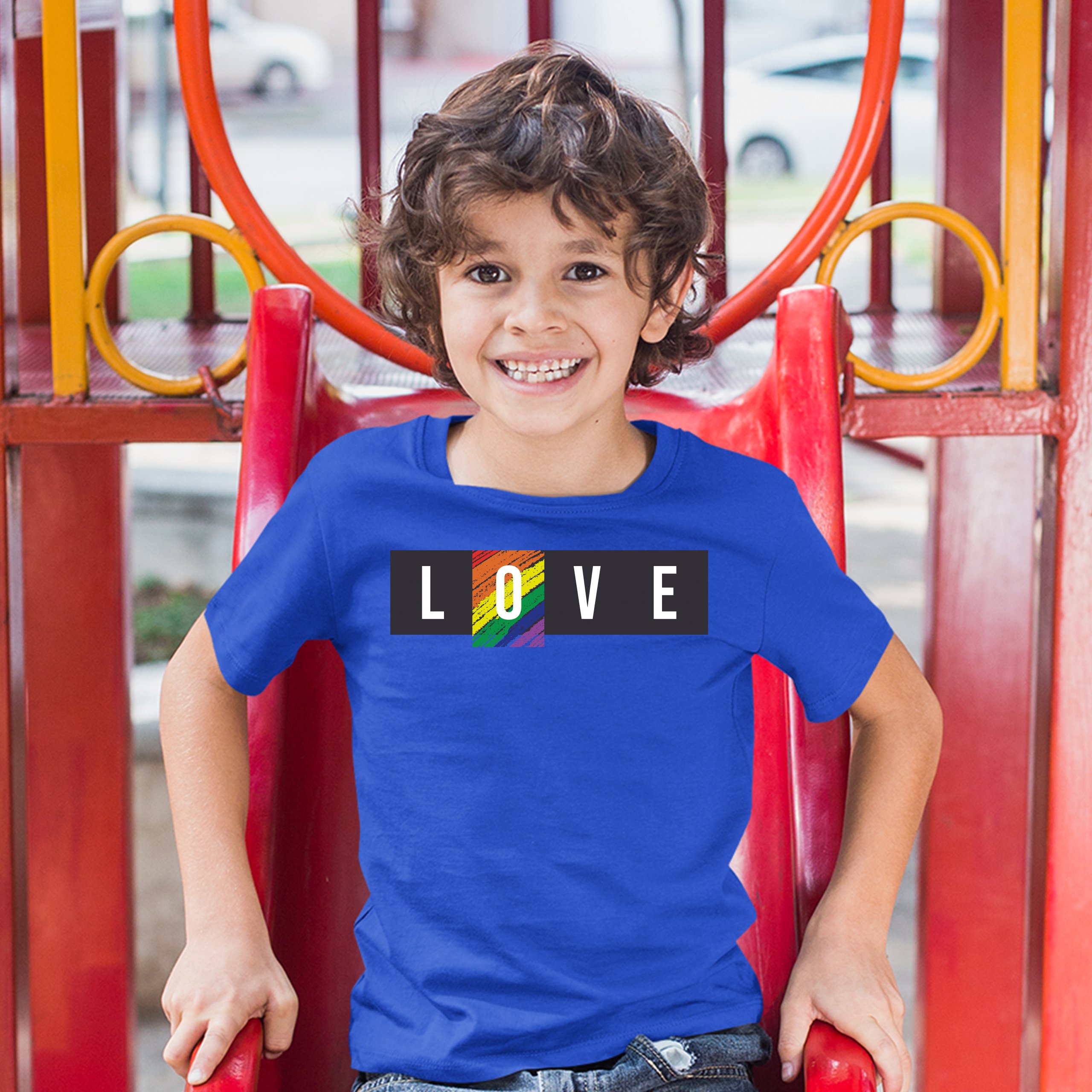 LOVE Youth T-shirt Gay Pride Rainbow LGBTQ Tolerance Equality Kids - Picture 25 of 29
