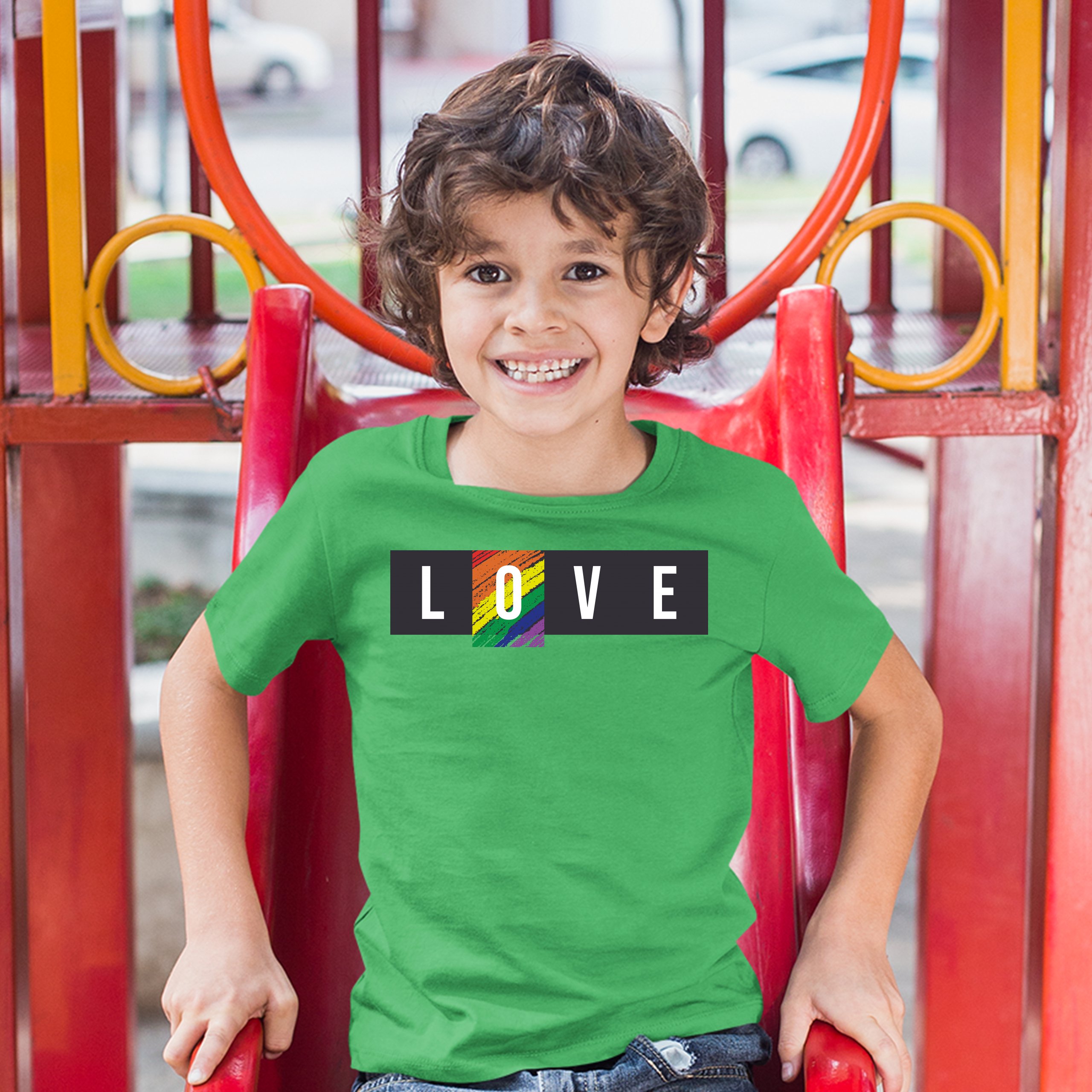 LOVE Youth T-shirt Gay Pride Rainbow LGBTQ Tolerance Equality Kids - Picture 21 of 29