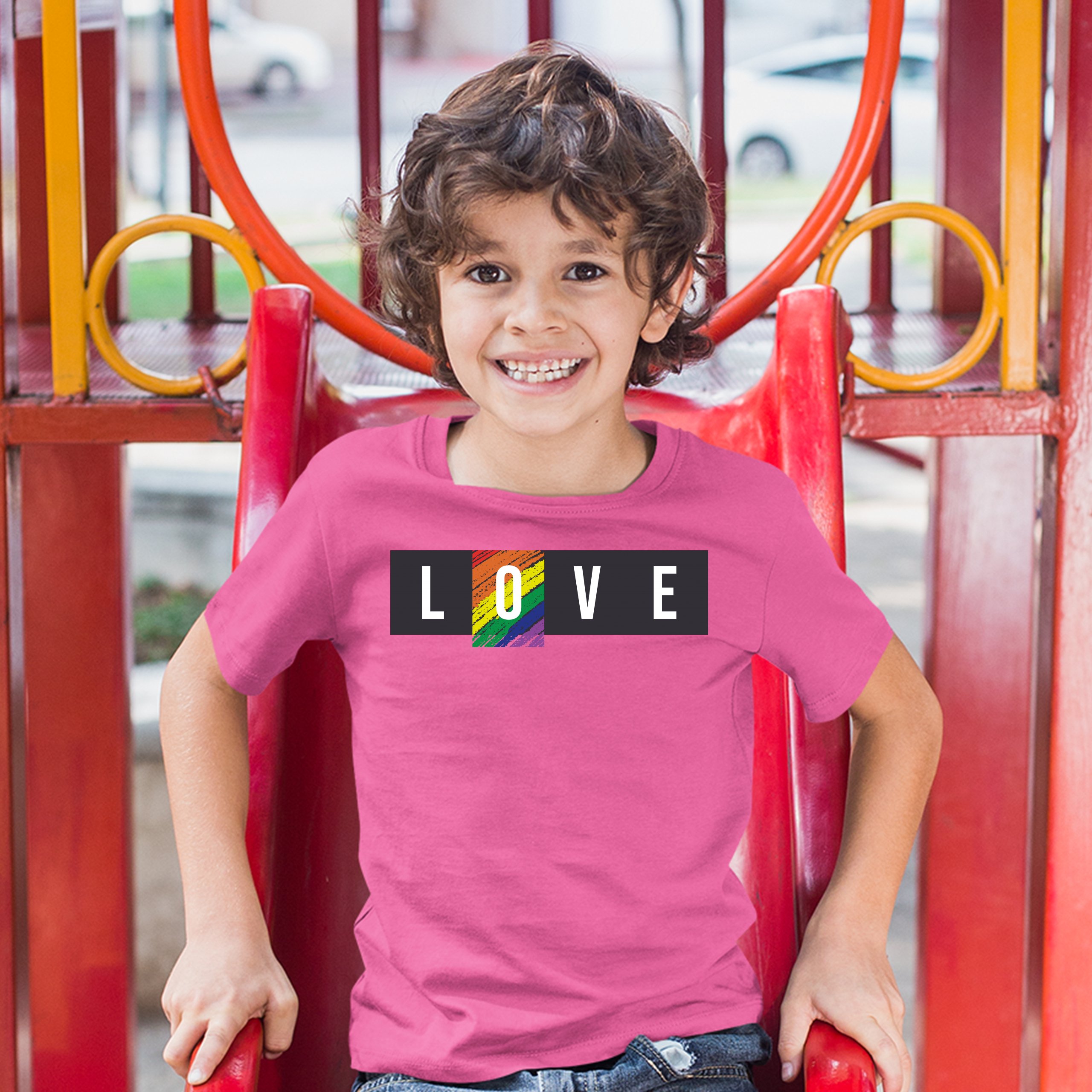 LOVE Youth T-shirt Gay Pride Rainbow LGBTQ Tolerance Equality Kids - Picture 29 of 29