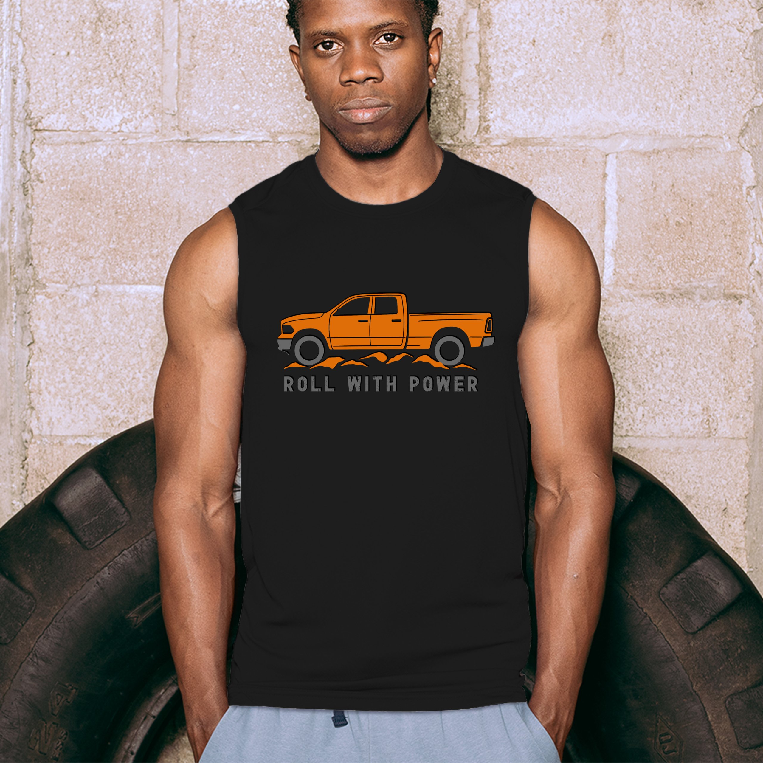 ALTRA Roll With Power American Pickup Truck Camicia Muscolare Uomo Fuoristrada 4x4 Resistente