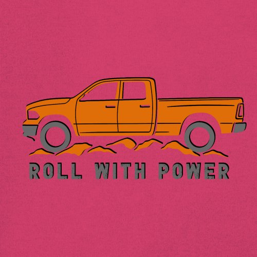 Roll With Power American Pickup Truck Youth T-shirt Offroad 4x4 Rugged Kids - Picture 46 of 50