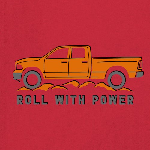 Roll With Power American Pickup Truck Youth T-shirt Offroad 4x4 Rugged Kids - Picture 18 of 50