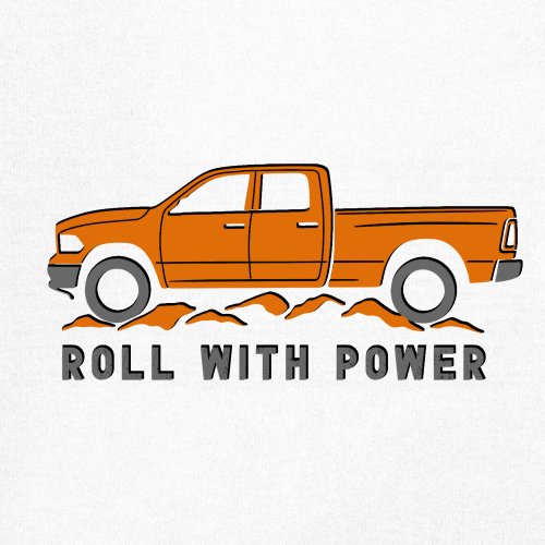 Roll With Power American Pickup Truck Youth T-shirt Offroad 4x4 Rugged Kids - Picture 25 of 50