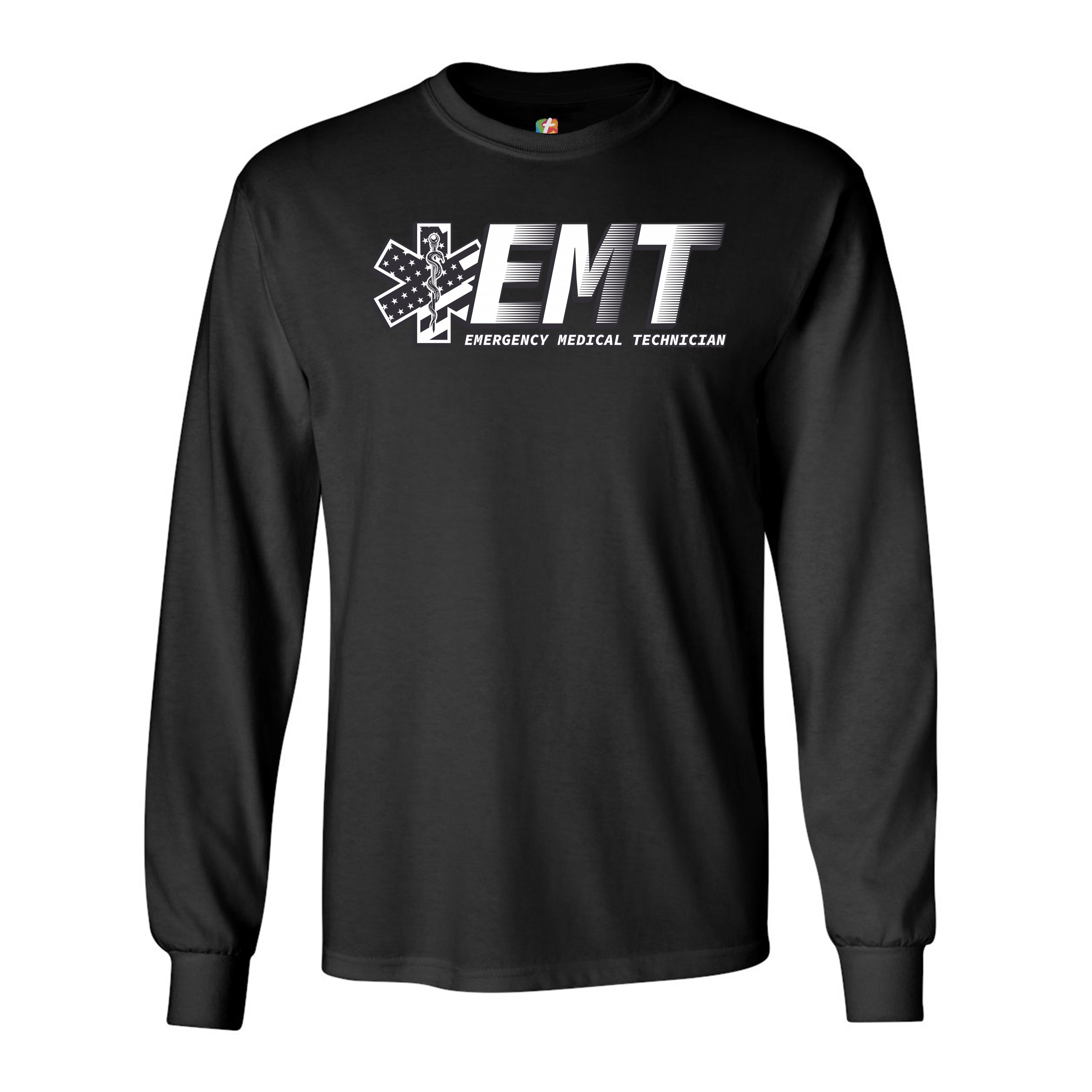 EMT Emergency Medical Technician Long Sleeve T-shirt EMS Paramedic Star of Life - Picture 3 of 45