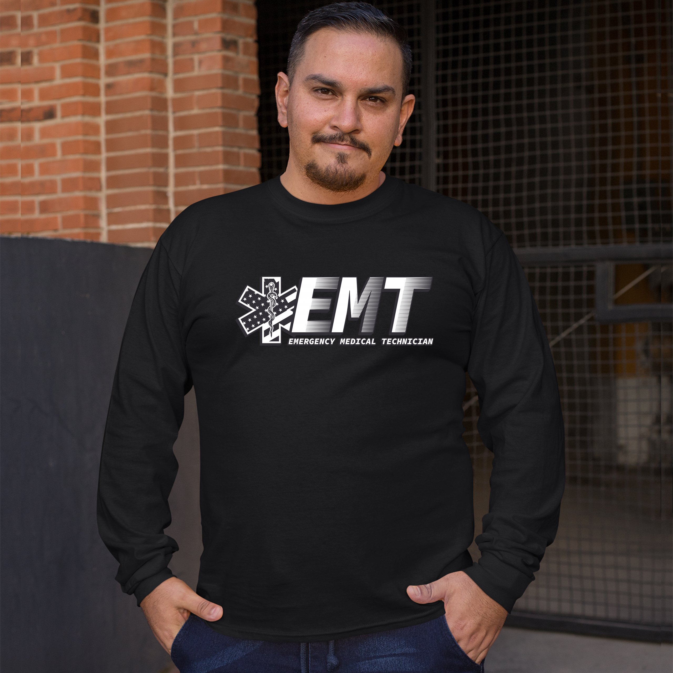 EMT Emergency Medical Technician Long Sleeve T-shirt EMS Paramedic Star of Life - Picture 5 of 45