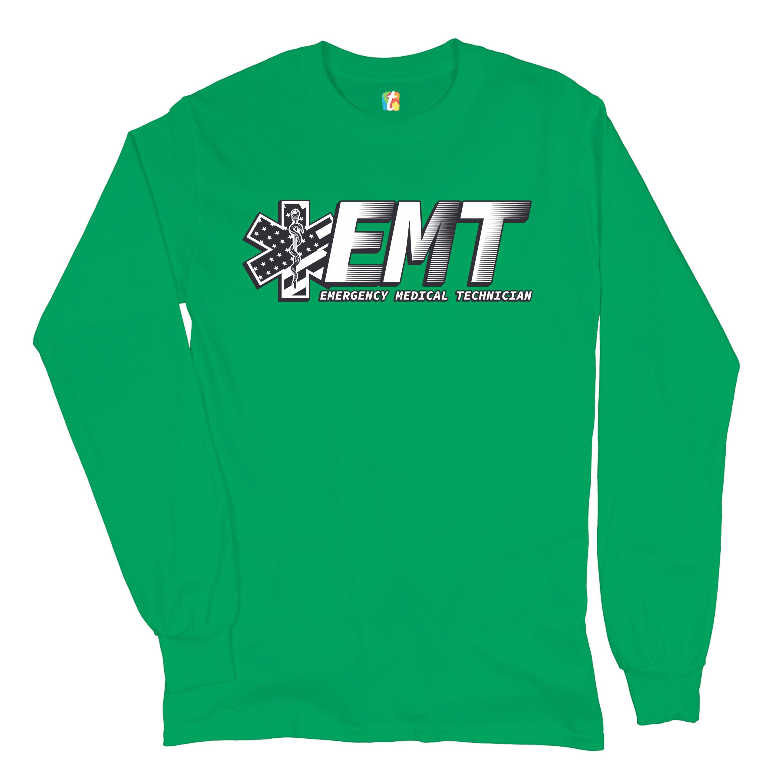 EMT Emergency Medical Technician Long Sleeve T-shirt EMS Paramedic Star of Life - Picture 26 of 45