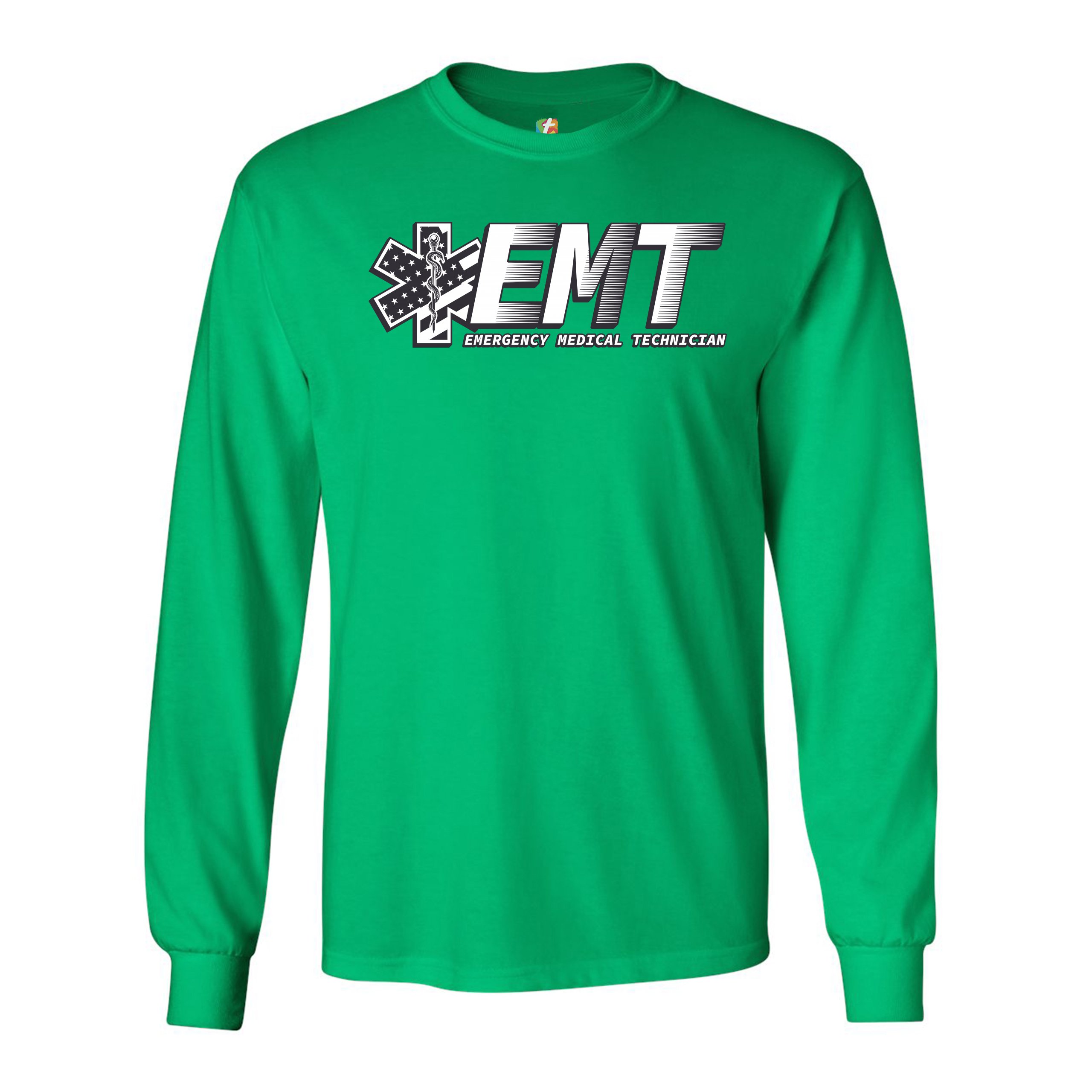 EMT Emergency Medical Technician Long Sleeve T-shirt EMS Paramedic Star of Life - Picture 27 of 45