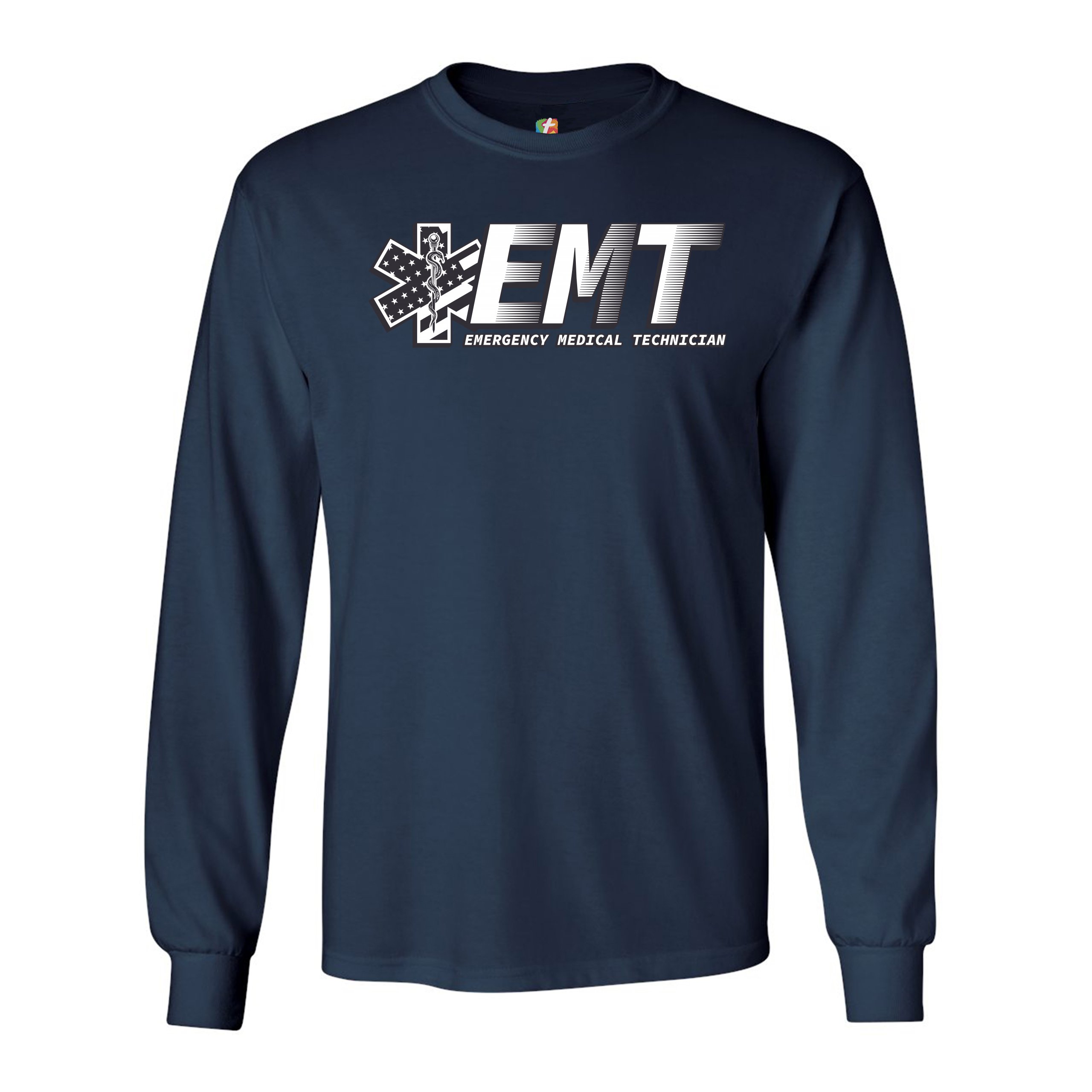 EMT Emergency Medical Technician Long Sleeve T-shirt EMS Paramedic Star of Life - Picture 23 of 45