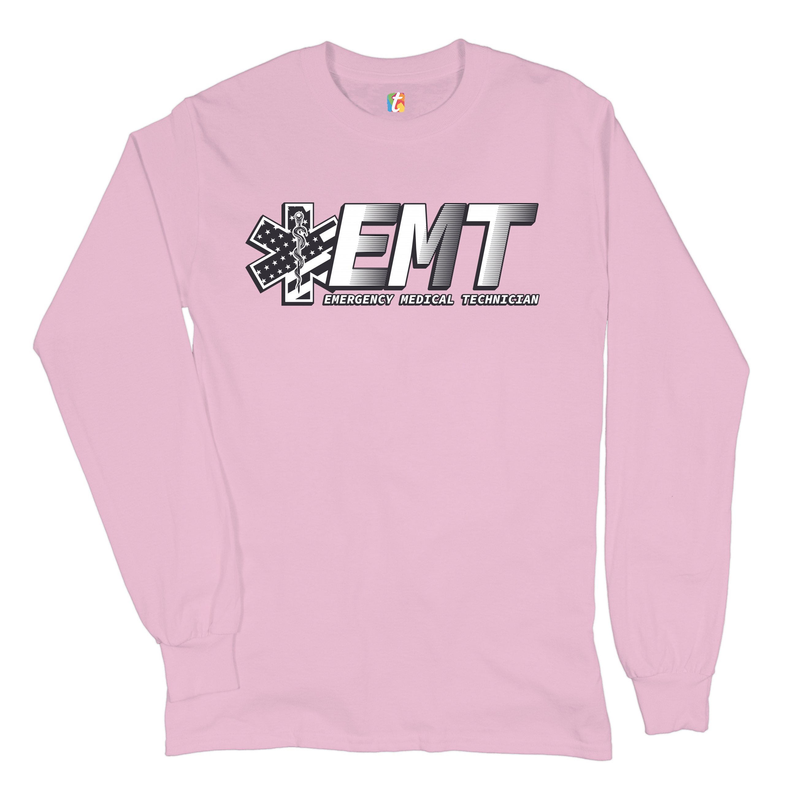 EMT Emergency Medical Technician Long Sleeve T-shirt EMS Paramedic Star of Life - Picture 42 of 45