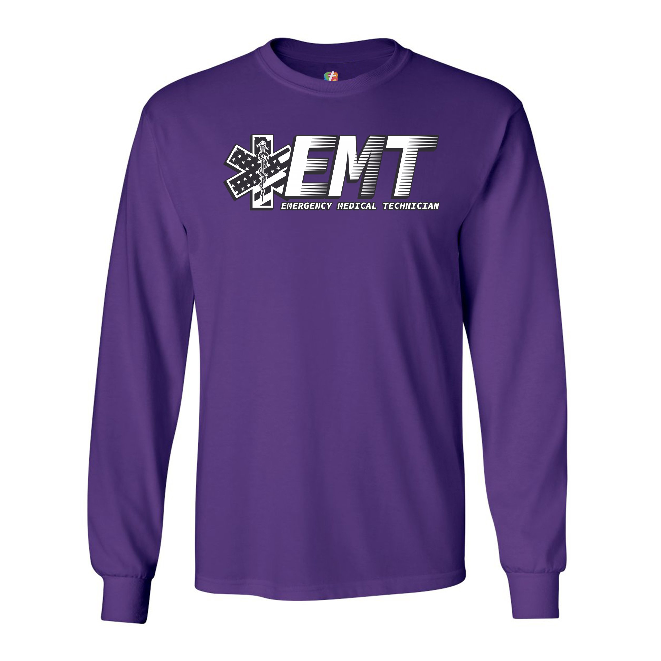 EMT Emergency Medical Technician Long Sleeve T-shirt EMS Paramedic Star of Life - Picture 11 of 45
