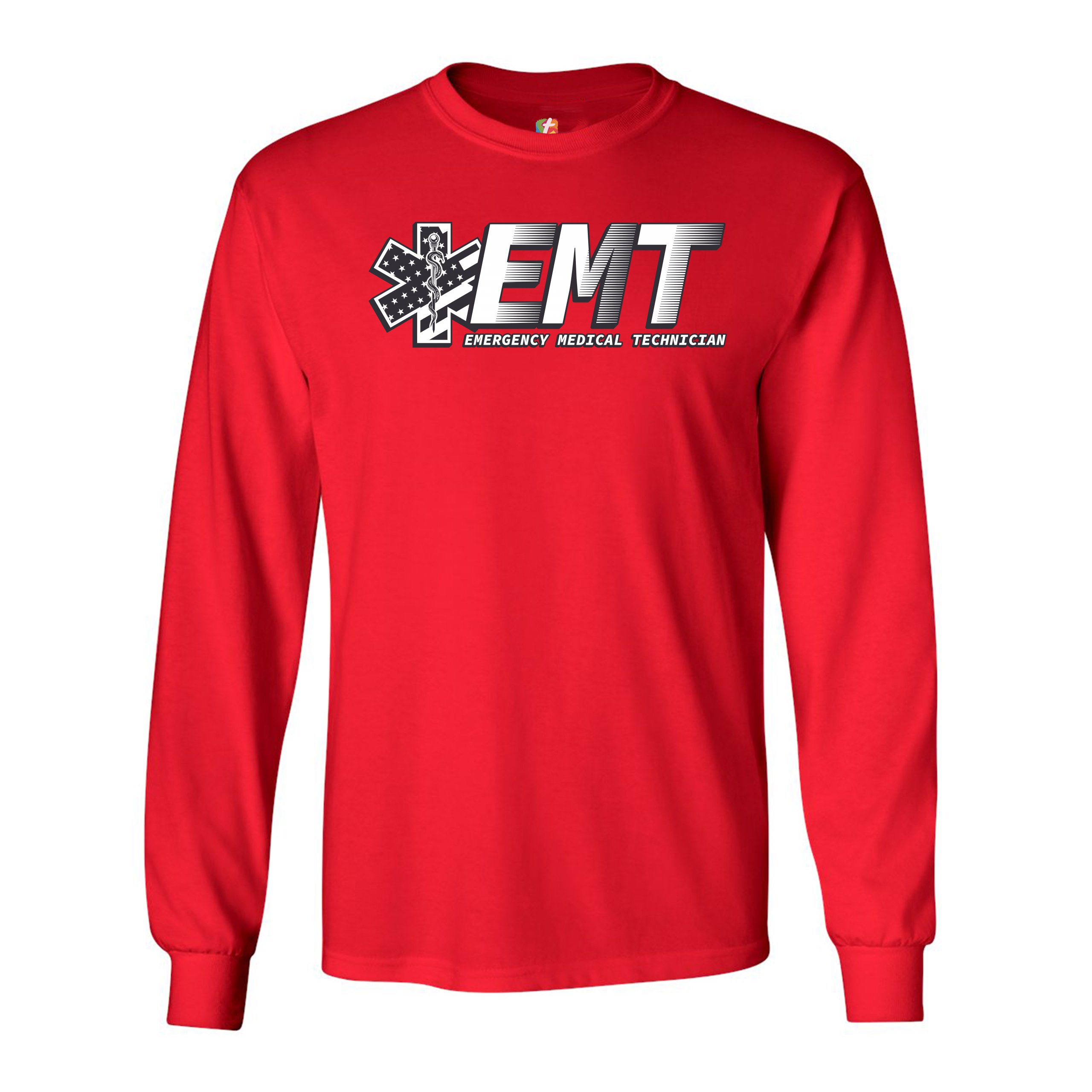 EMT Emergency Medical Technician Long Sleeve T-shirt EMS Paramedic Star of Life - Picture 15 of 45