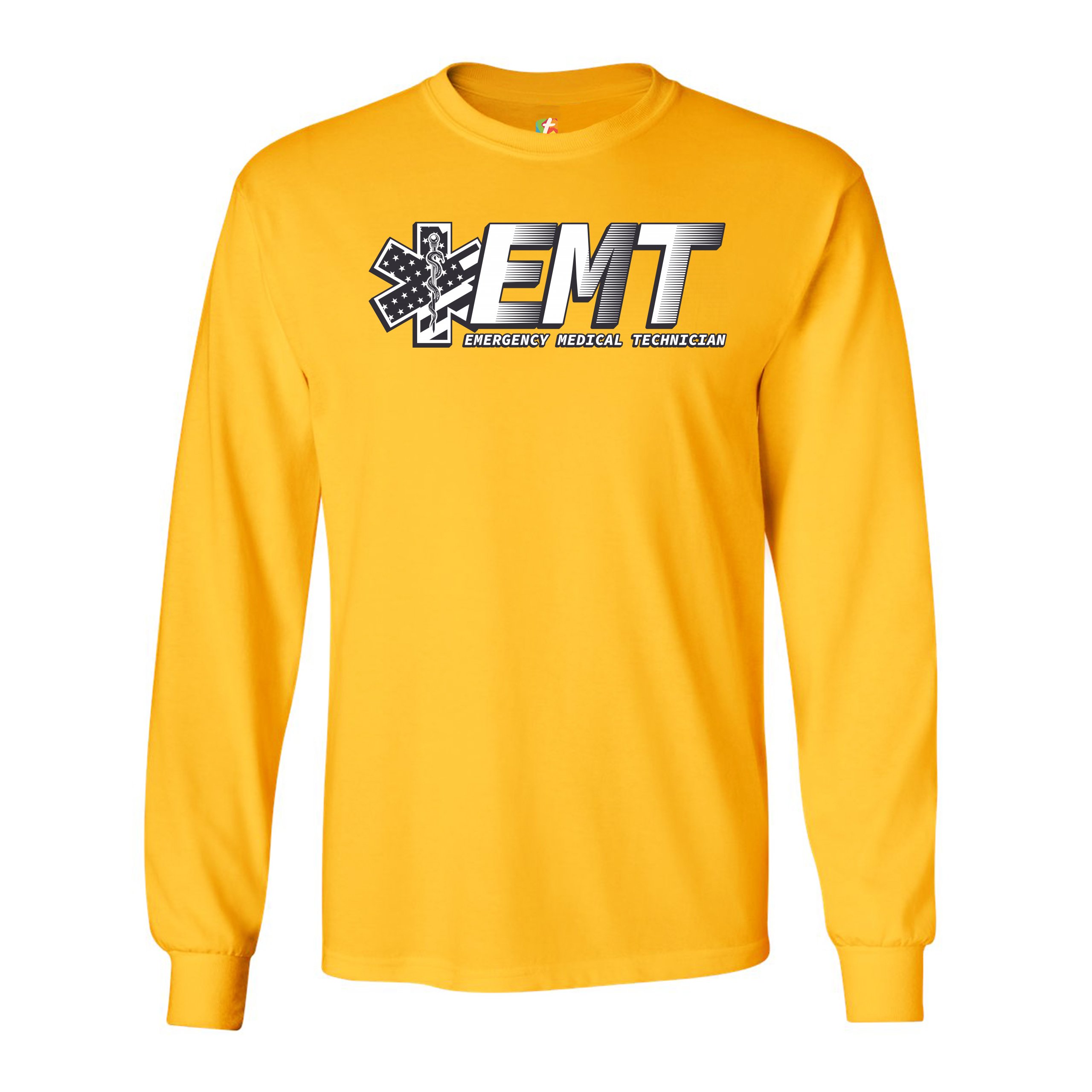 EMT Emergency Medical Technician Long Sleeve T-shirt EMS Paramedic Star of Life - Picture 39 of 45