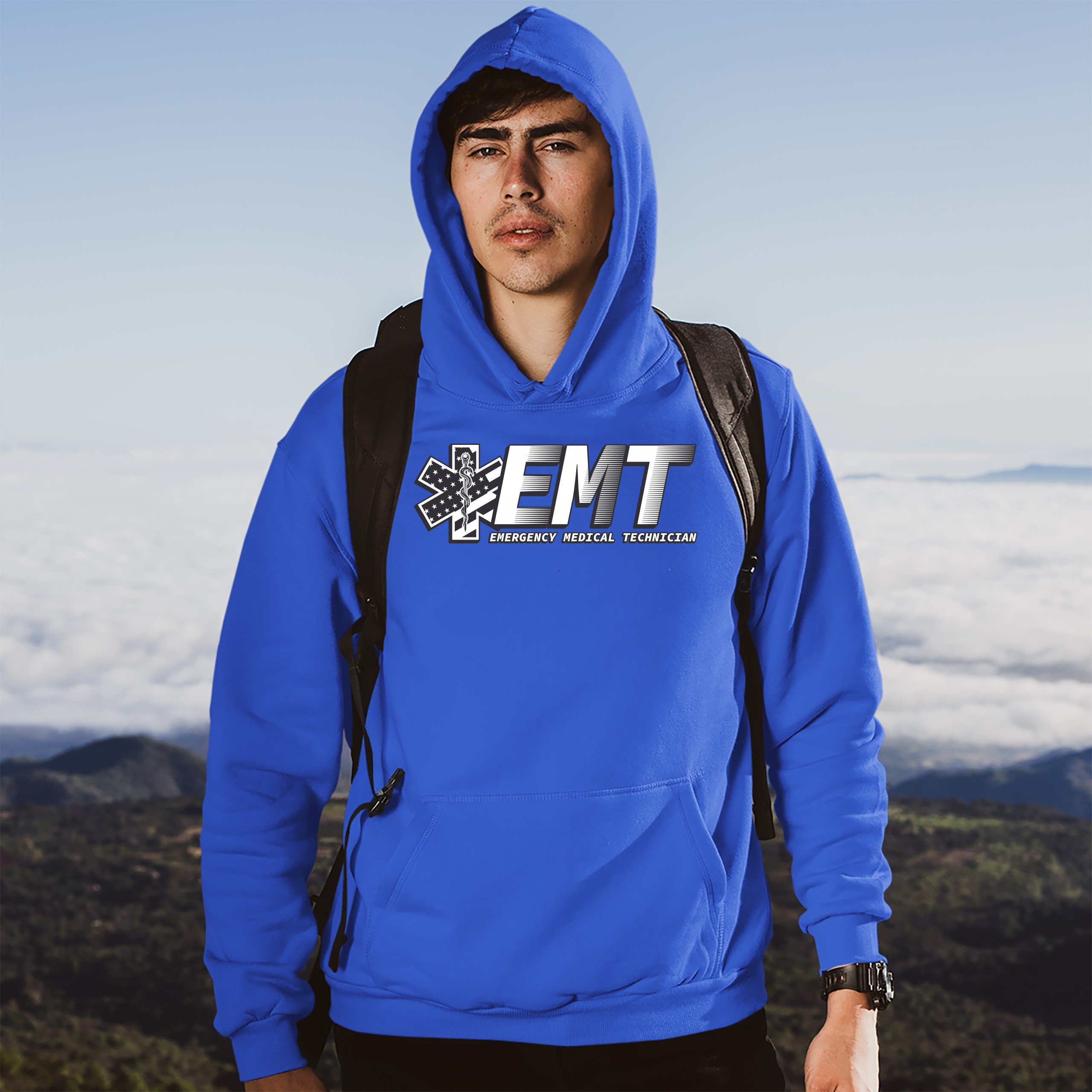 EMT Emergency Medical Technician Sweatshirt EMS Paramedic Star of Life Hoodie - Picture 35 of 41