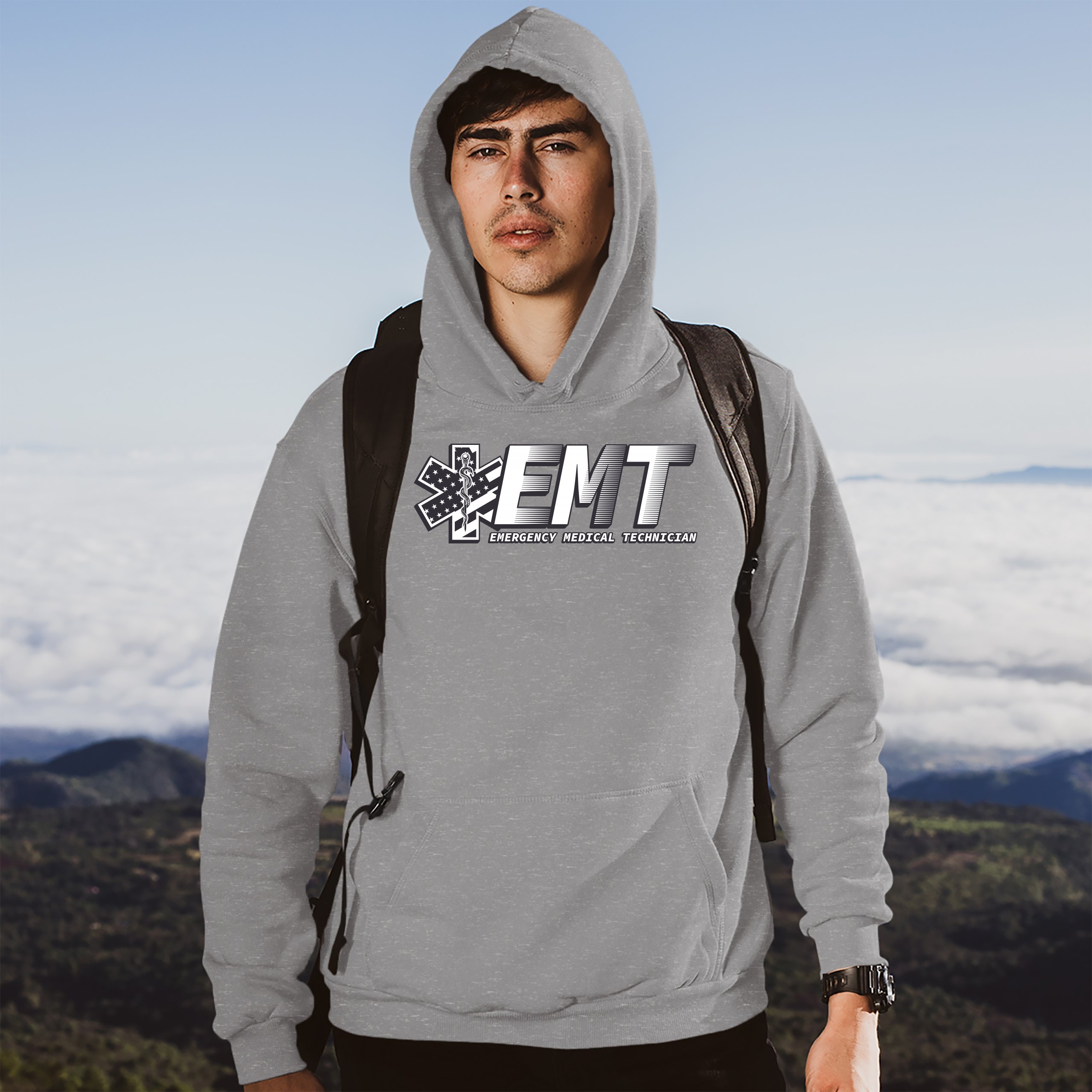EMT Emergency Medical Technician Sweatshirt EMS Paramedic Star of Life Hoodie - Picture 10 of 41