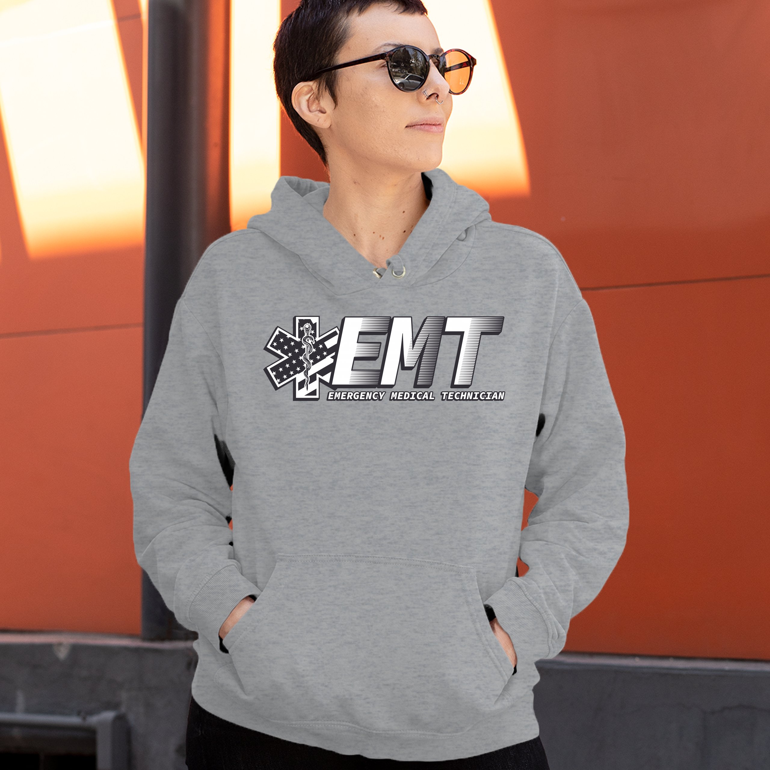 EMT Emergency Medical Technician Sweatshirt EMS Paramedic Star of Life Hoodie - Picture 11 of 41