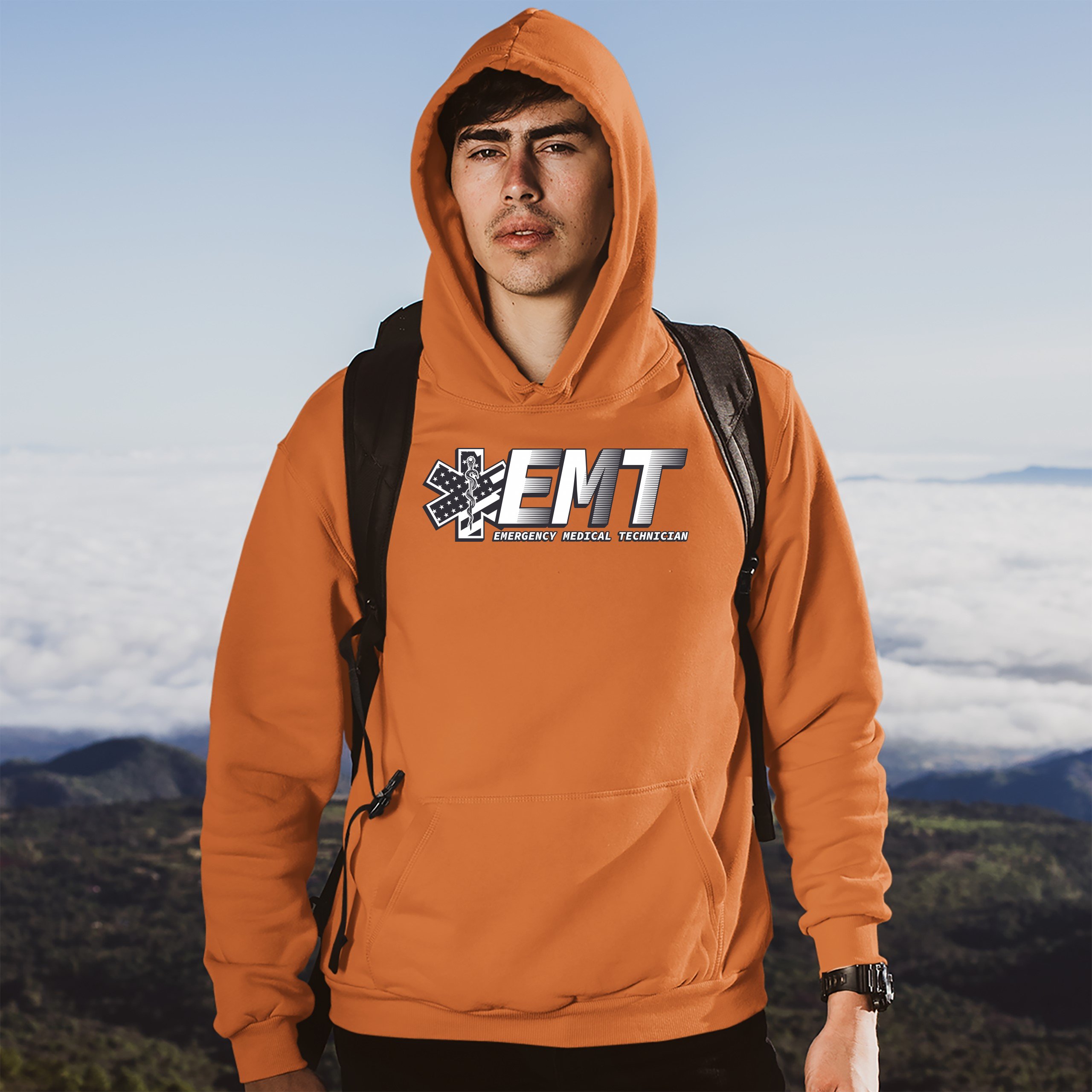 EMT Emergency Medical Technician Sweatshirt EMS Paramedic Star of Life Hoodie - Picture 15 of 41