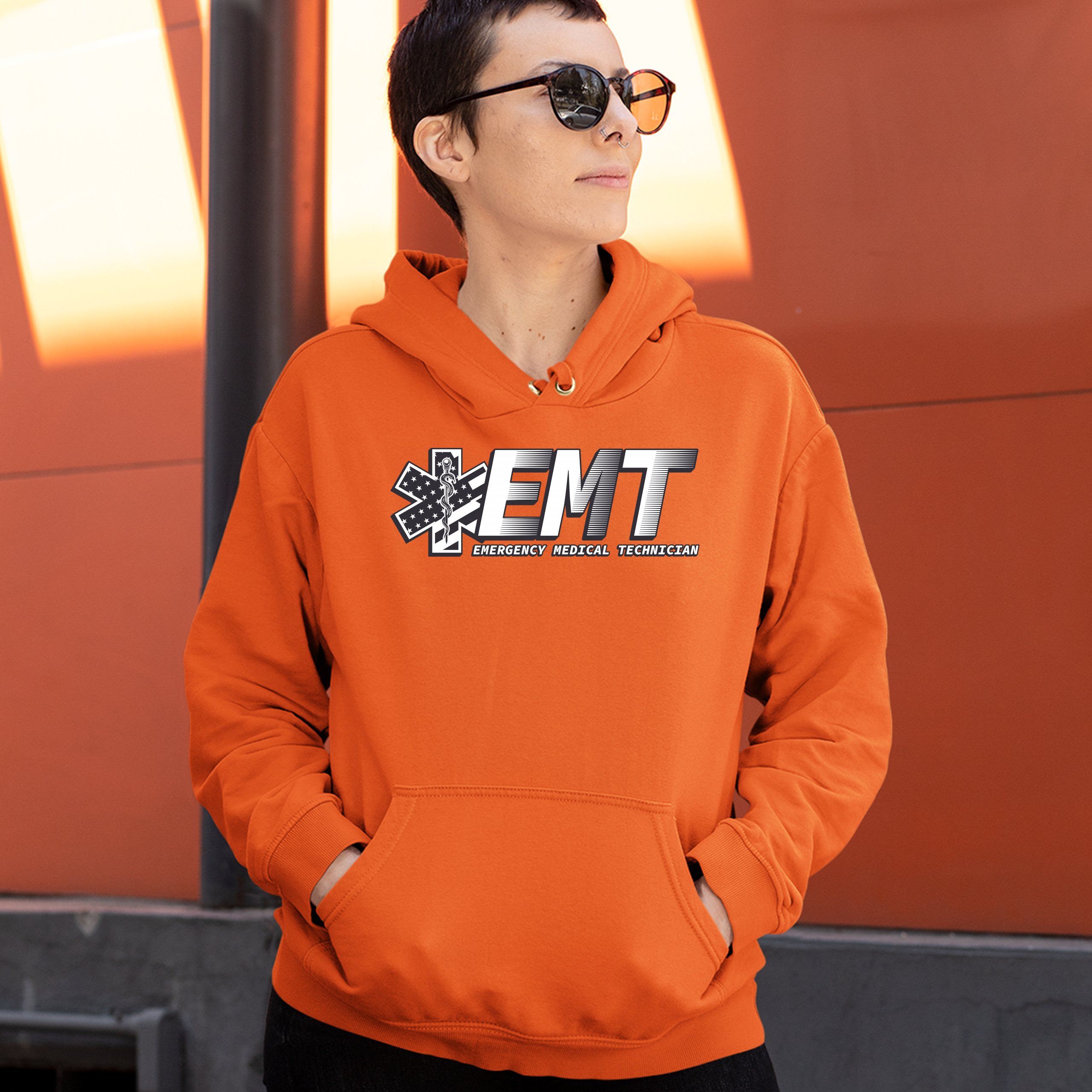 EMT Emergency Medical Technician Sweatshirt EMS Paramedic Star of Life Hoodie - Picture 16 of 41