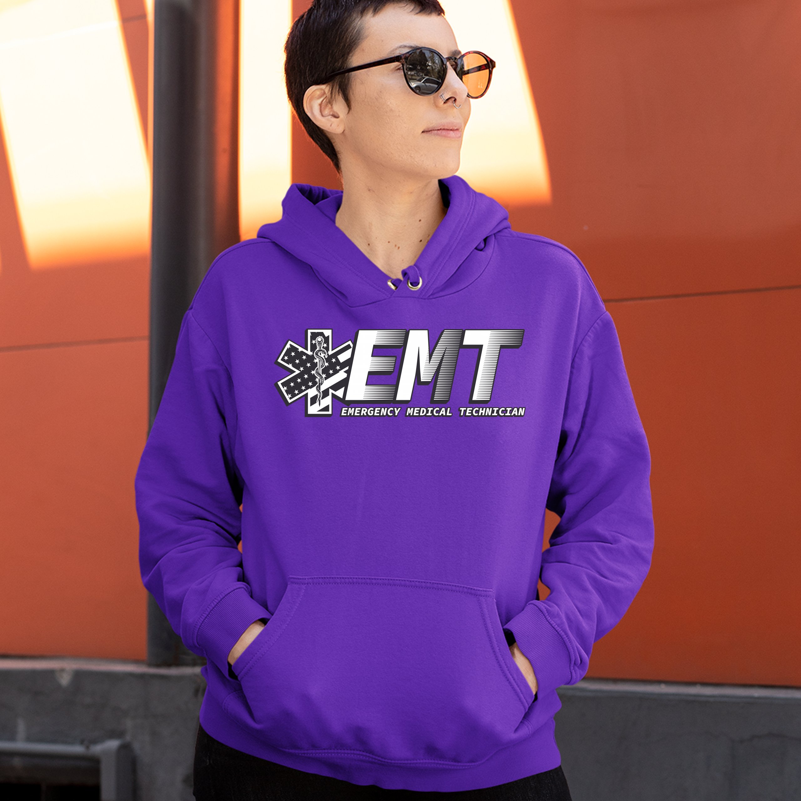 EMT Emergency Medical Technician Sweatshirt EMS Paramedic Star of Life Hoodie - Picture 21 of 41